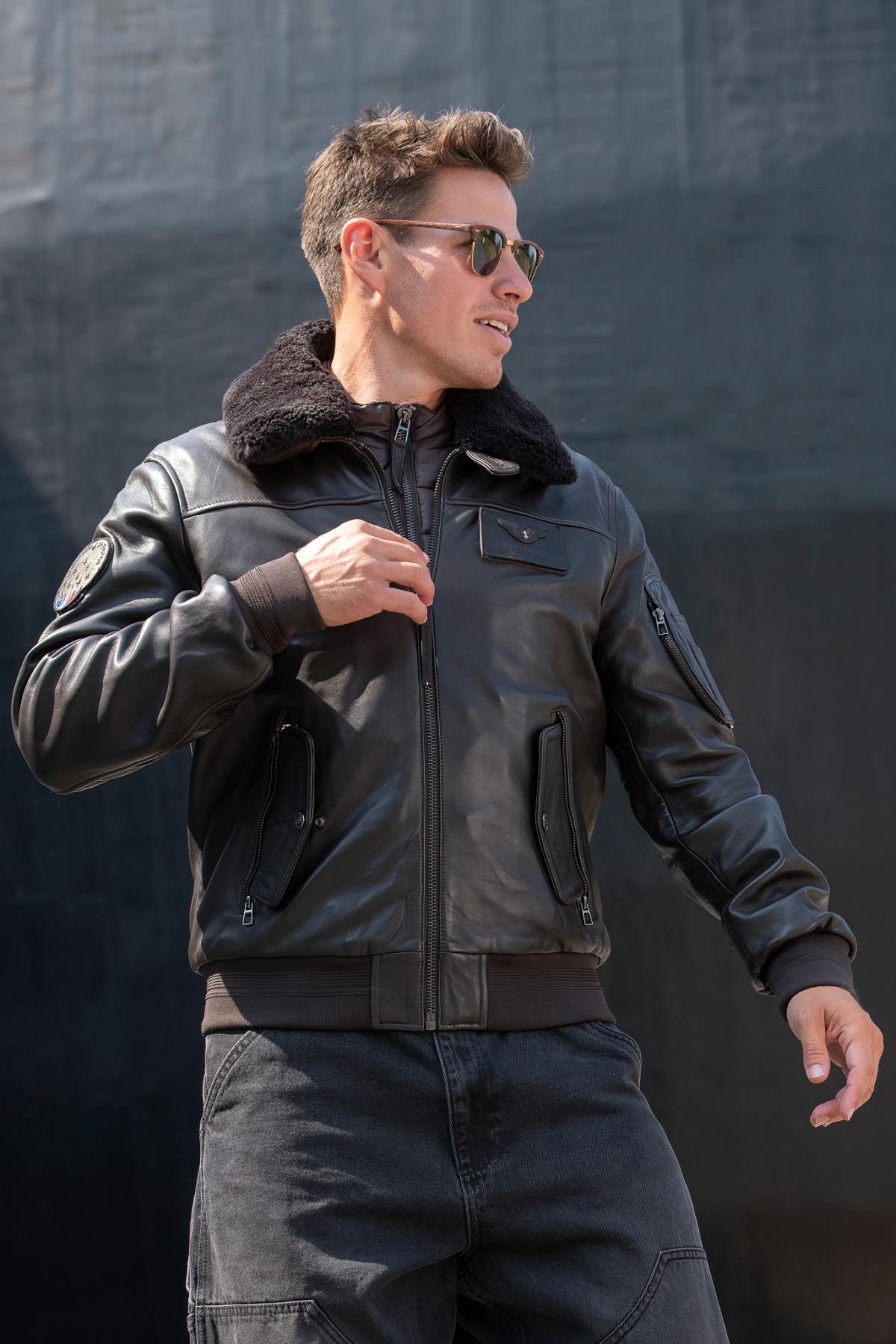 Herren Jacke Patrouille De France RAFAL 2.0 YCON BROWN — Ansicht 2