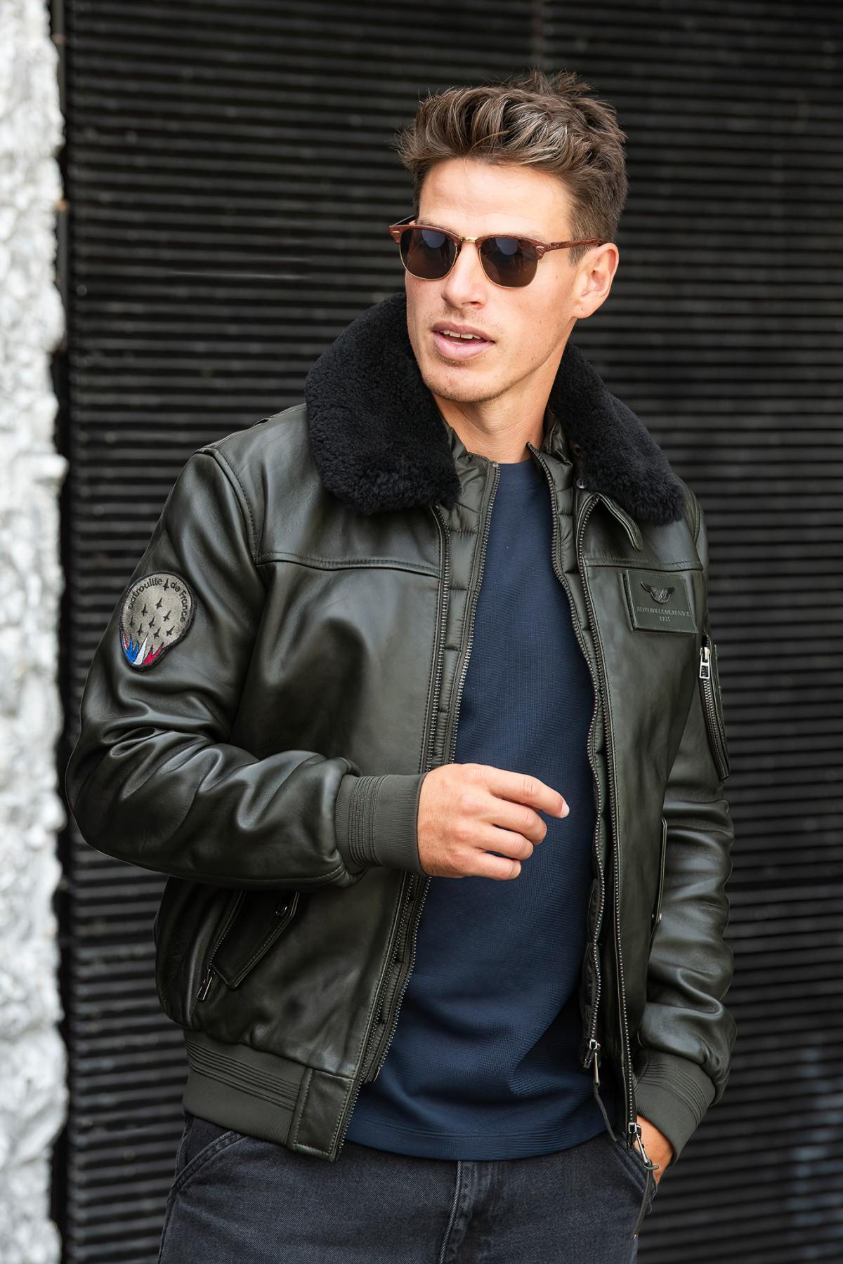 Herren Jacke Patrouille De France RAFAL 2.0 YCON KAKI — Ansicht 1