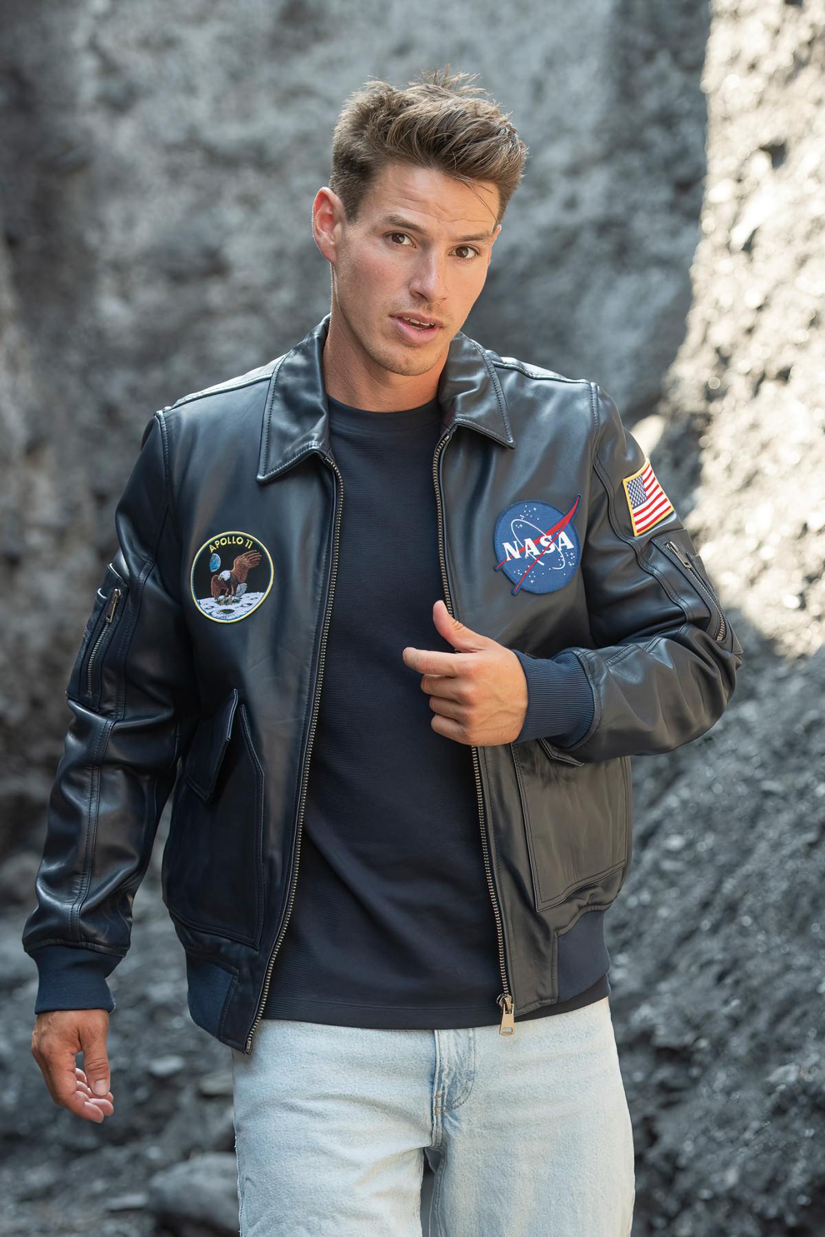 Giacche Uomo NASA COLUMBIA NAVY — vista 4