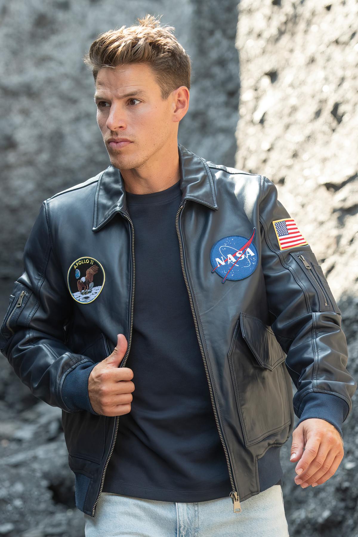 Giacche Uomo NASA COLUMBIA NAVY — vista 2