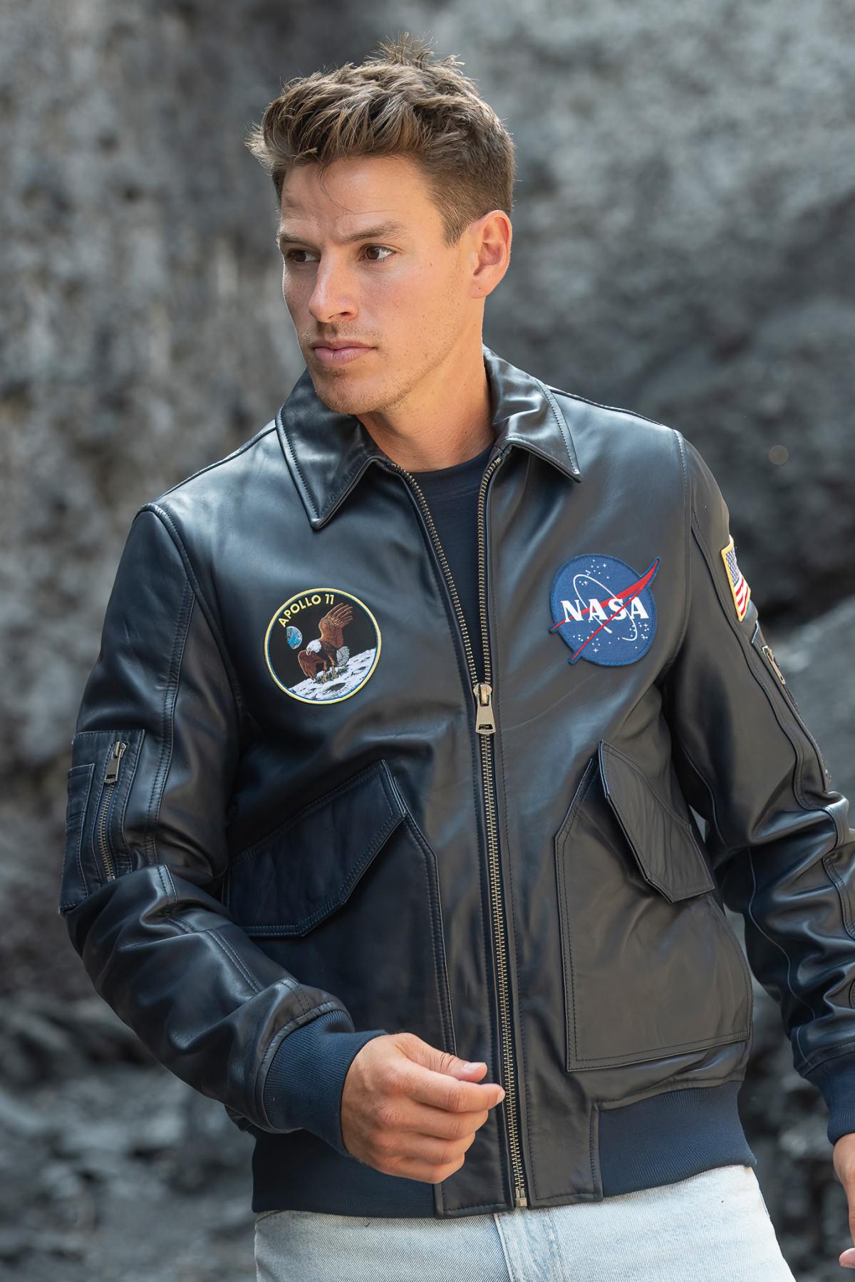 Giacche Uomo NASA COLUMBIA NAVY — vista 8