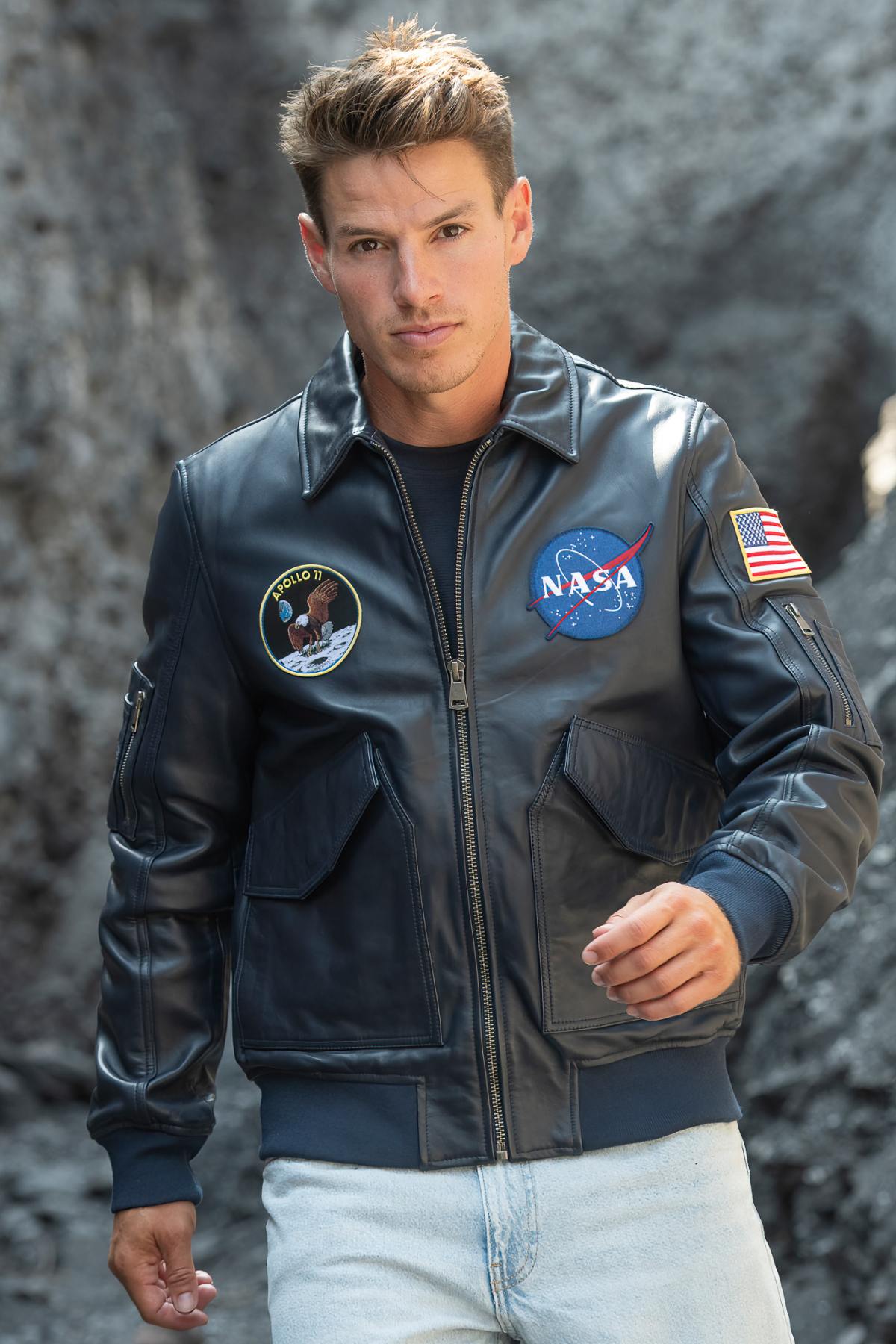 Giacche Uomo NASA COLUMBIA NAVY — vista 9
