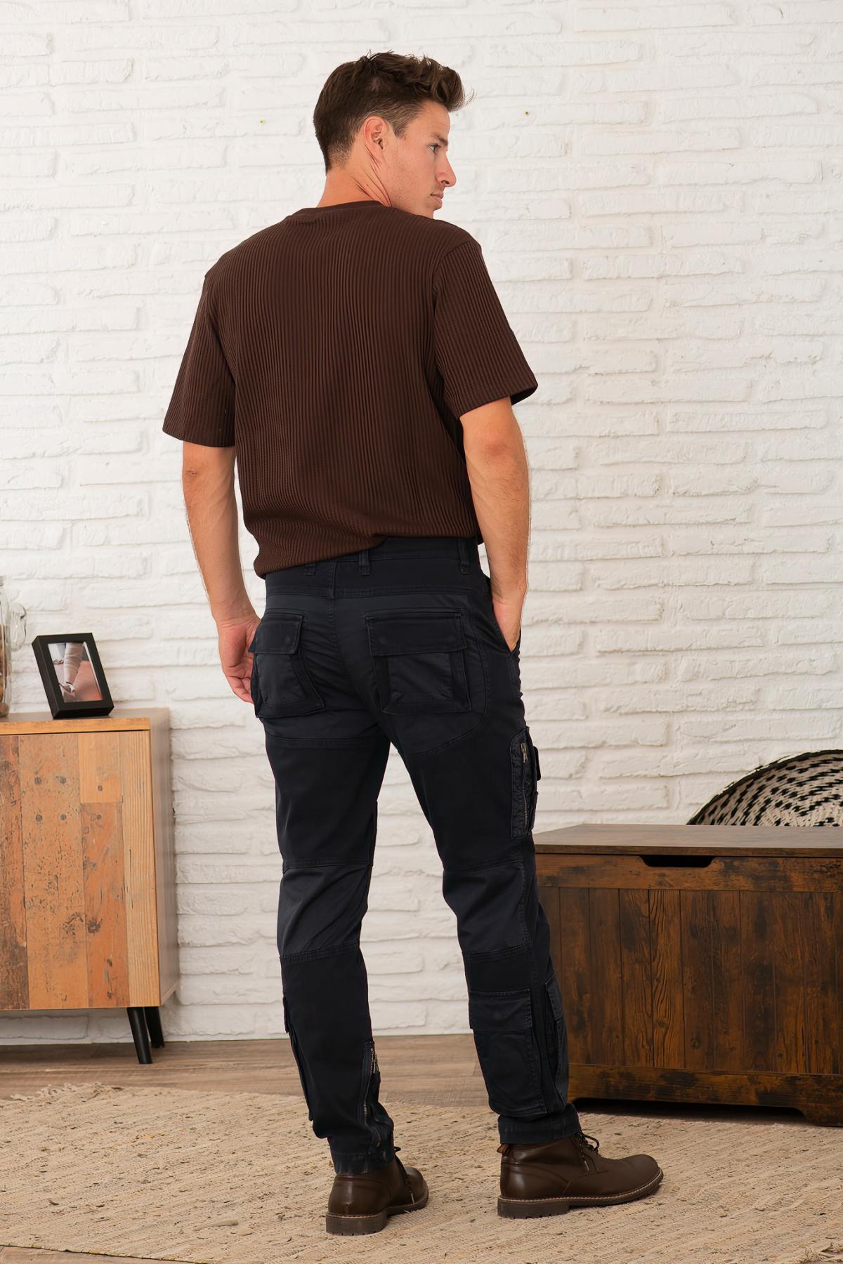 Pantaloni Uomo Aeronautica Militare PA1664UCT04241 BLU NAVY — vista 4