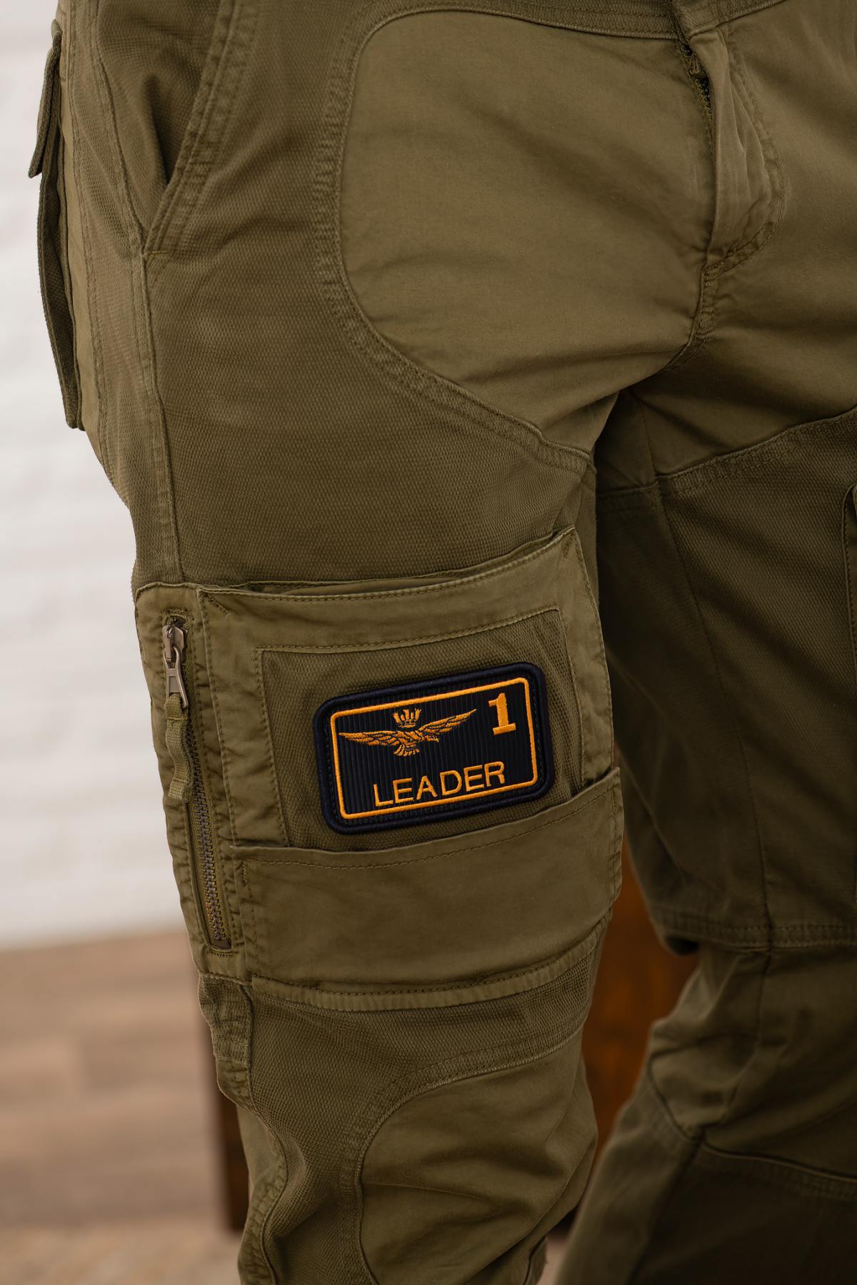 Pantaloni Uomo Aeronautica Militare PA1664UCT04241 DARK OLIVE — vista 5