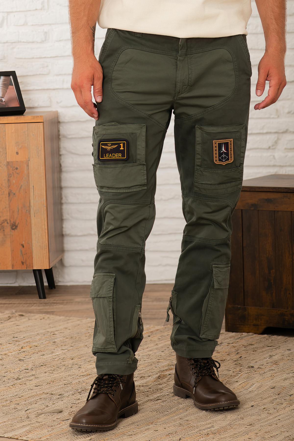 Pantaloni Uomo Aeronautica Militare PA1664UCT04241 BELUGA GREY — vista 1