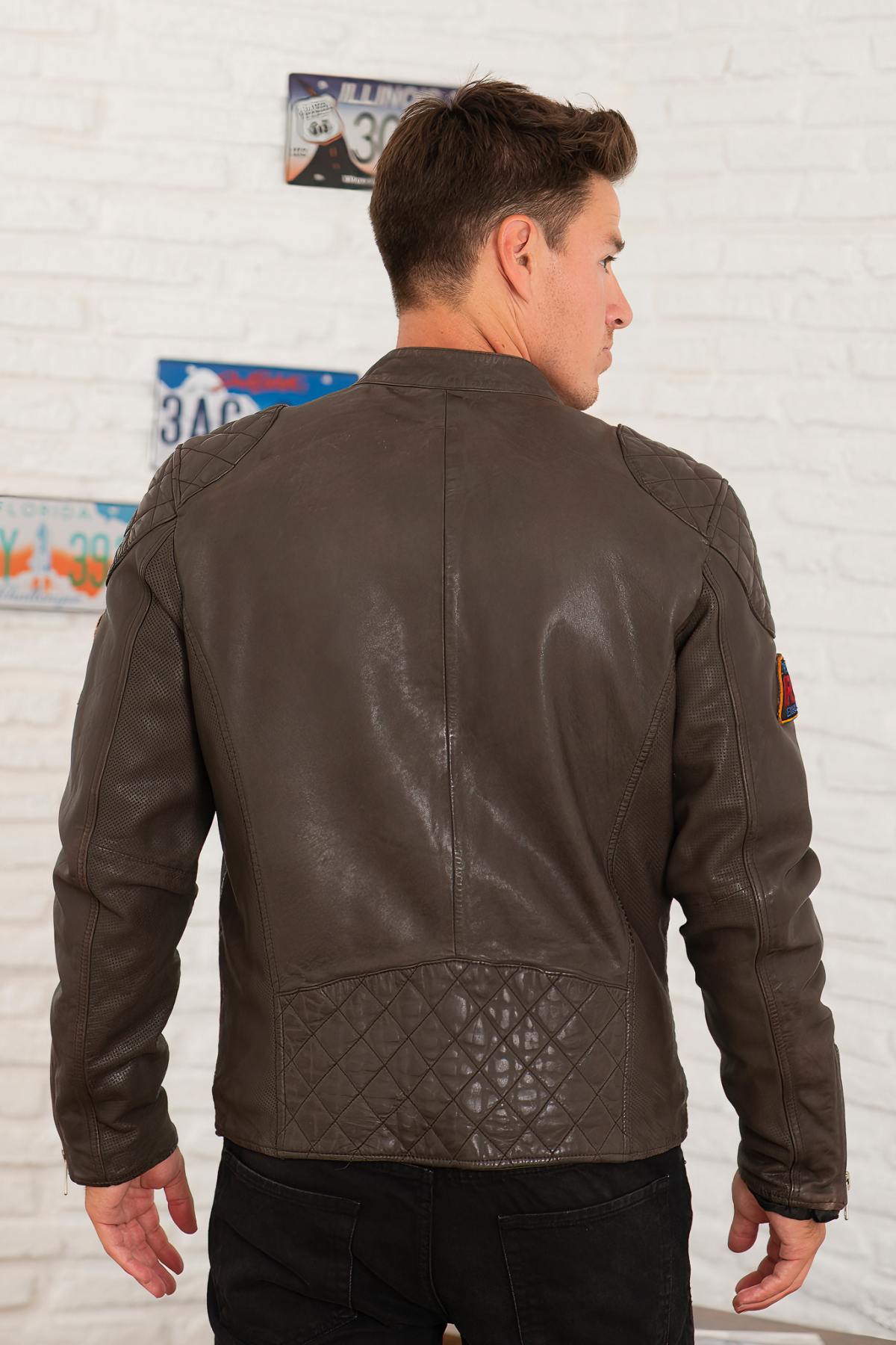 Giacche Uomo Redskins NITRO BARCELONA CHOCOLATE — vista 5