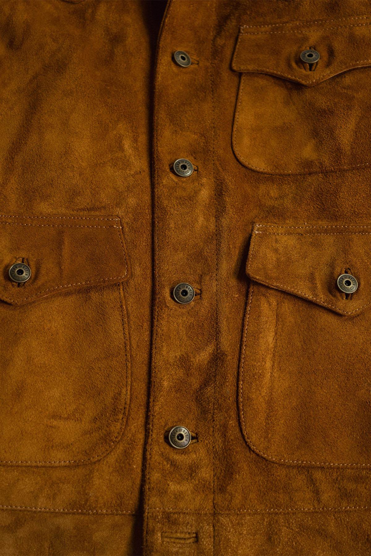 Chaqueta Hombre Daytona DOUGLAS BUFFALO SUEDE JACKET COGNAC — vista 7