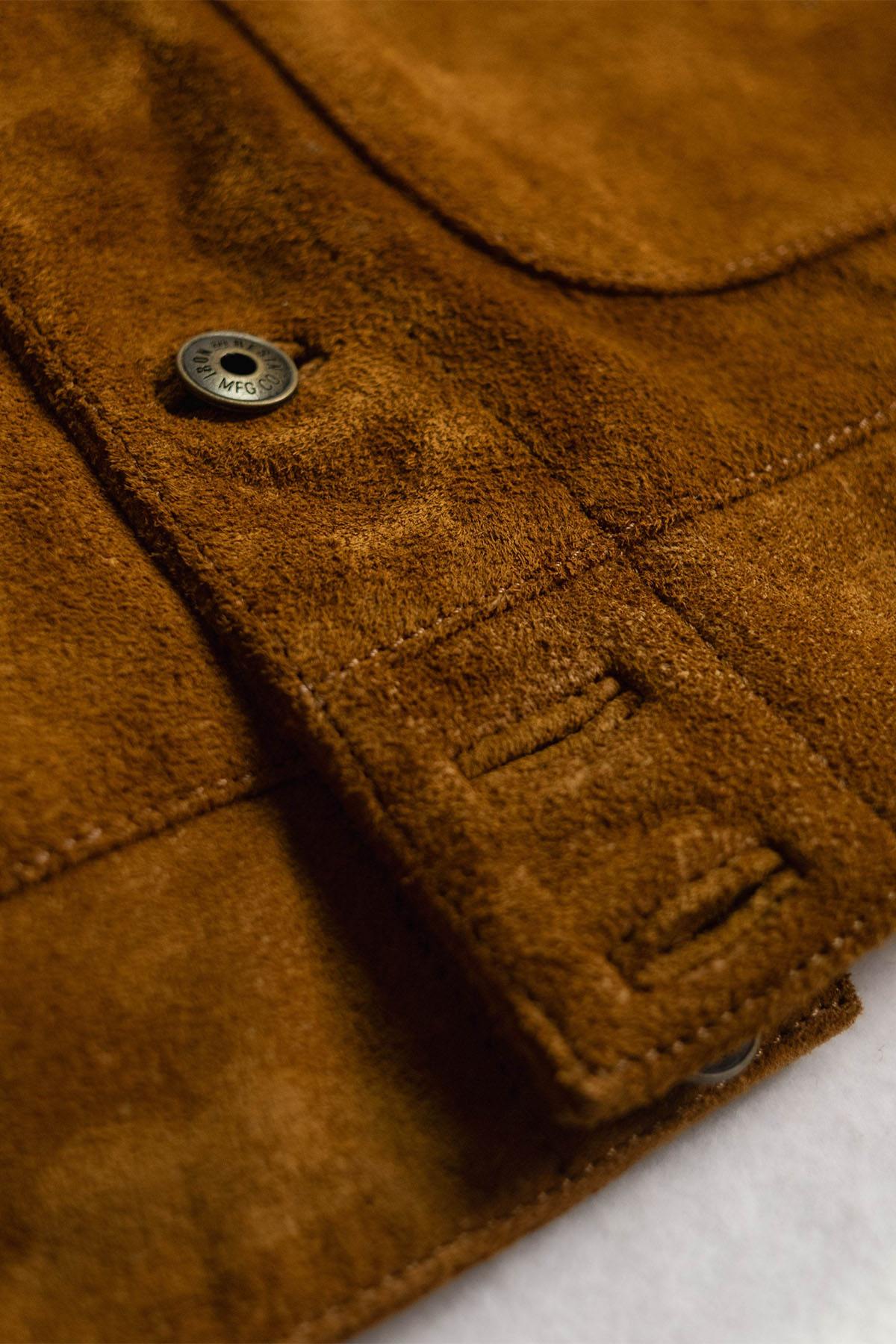 Chaqueta Hombre Daytona DOUGLAS BUFFALO SUEDE JACKET COGNAC — vista 9