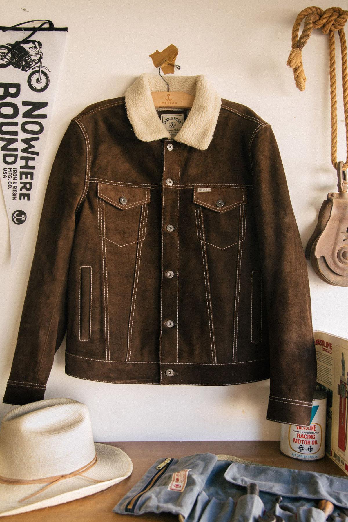 Herren Jacke Iron & Resin OPEN ROAD BUFFALO JACKET BROWN — Ansicht 2