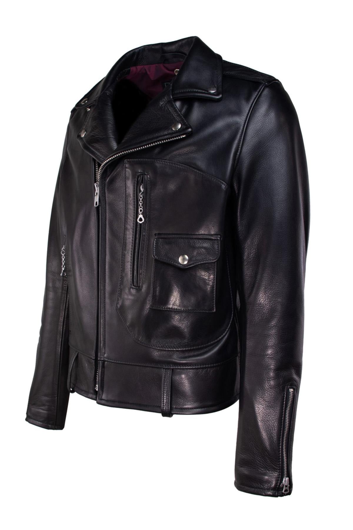 Giacche Uomo Schott 568 BLACK — vista 4