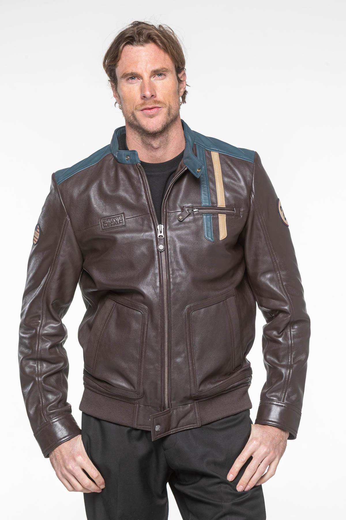 Herren Jacke Steve Mcqueen TITUS2 DARK BROWN — Ansicht 1