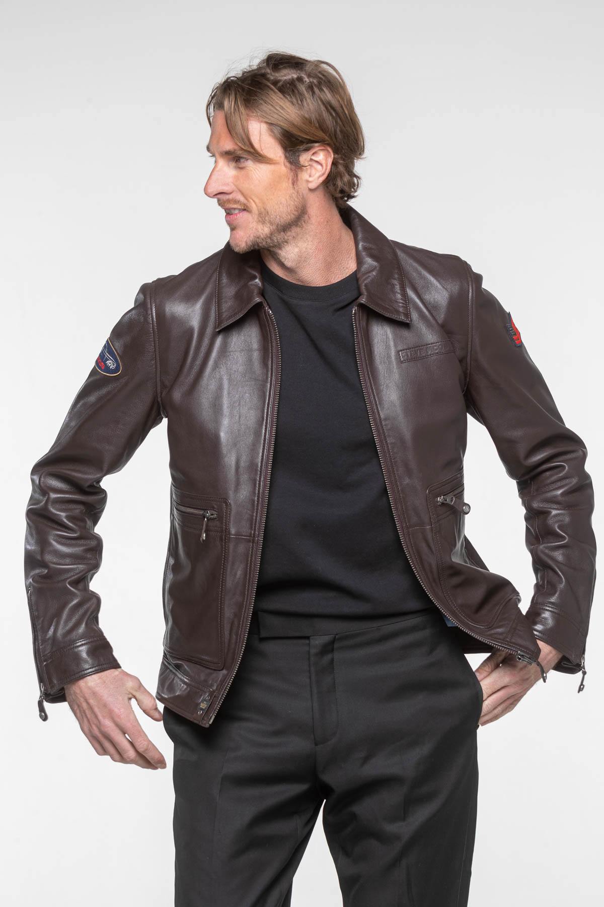 Herren Jacke Steve Mcqueen CRAIG2 DARK BROWN — Ansicht 8