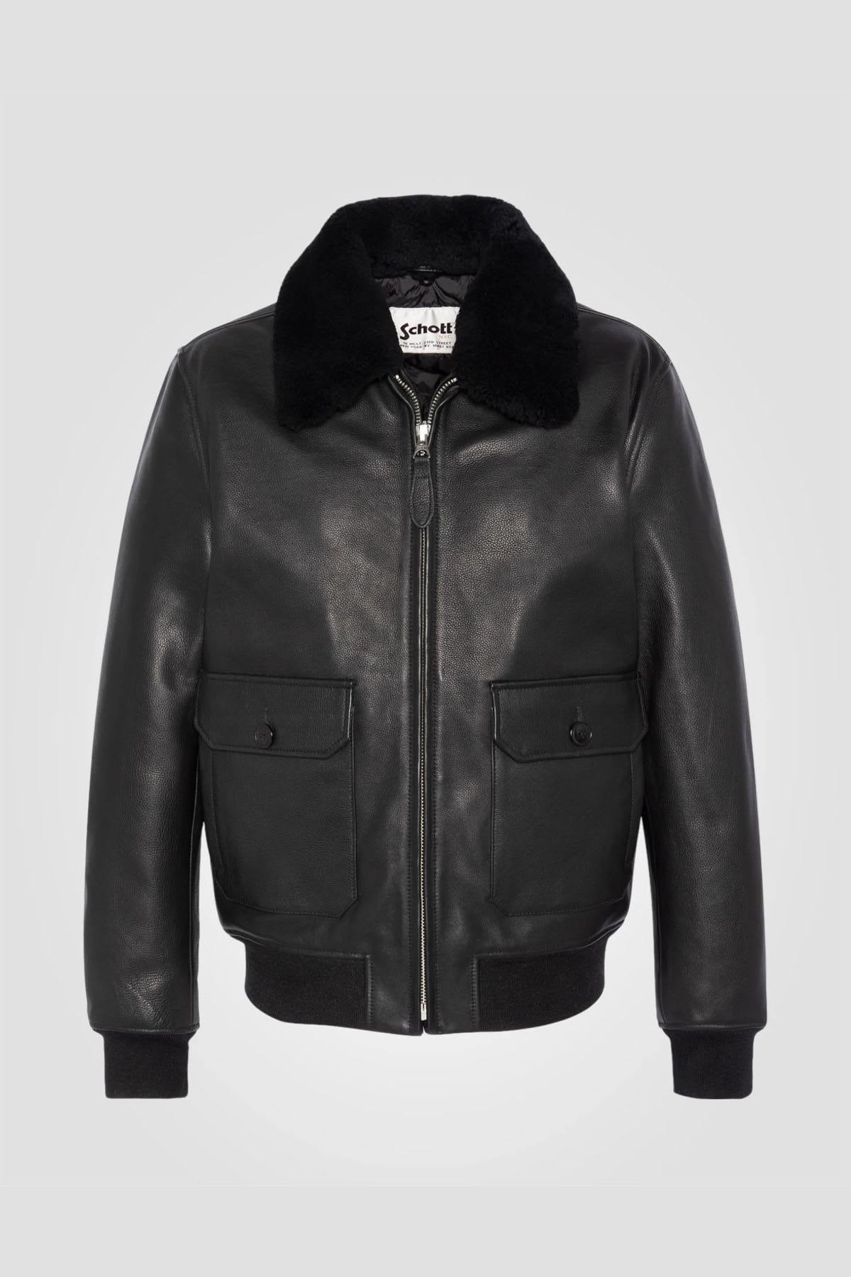 Herren Jacke Schott LCAVIATION24 BLACK — Ansicht 1