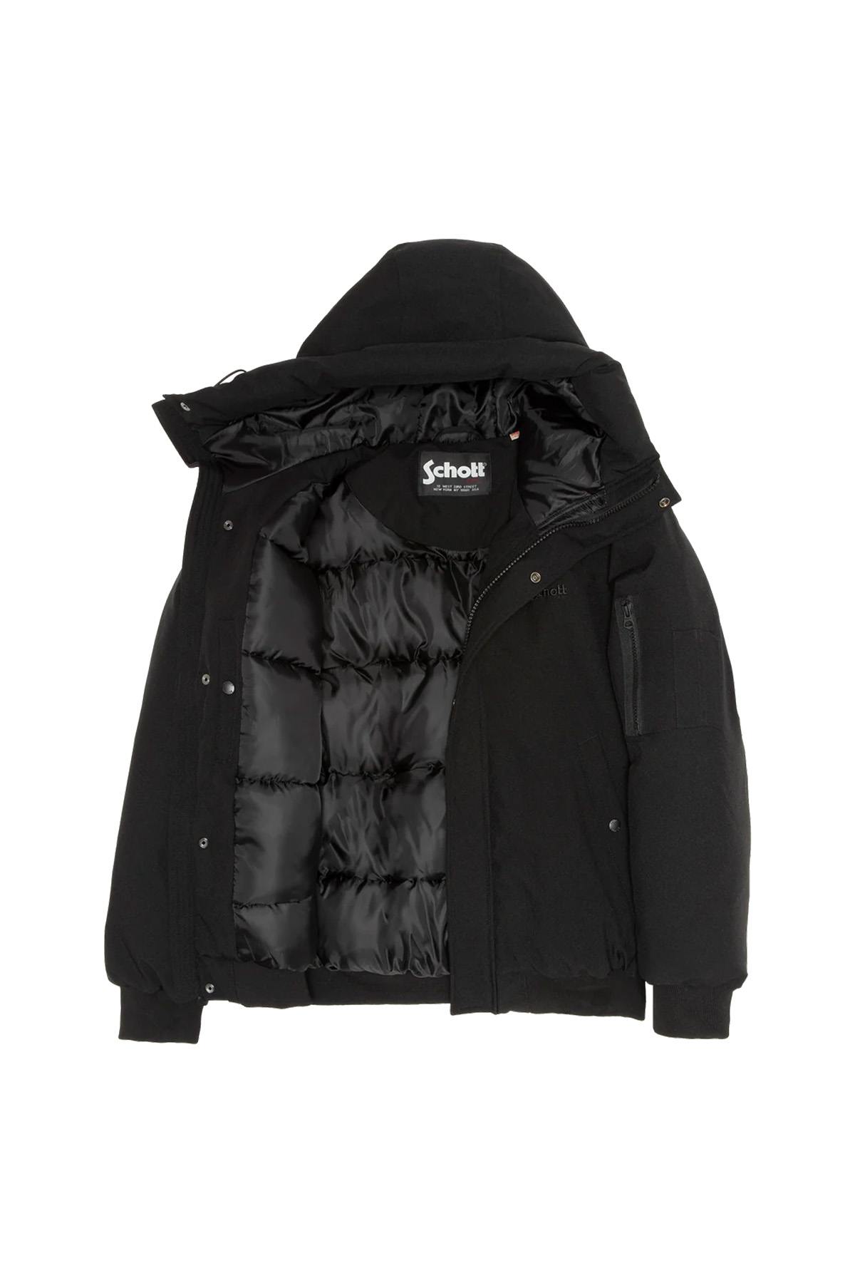 Giacche Uomo Schott BEEVER BLACK — vista 3