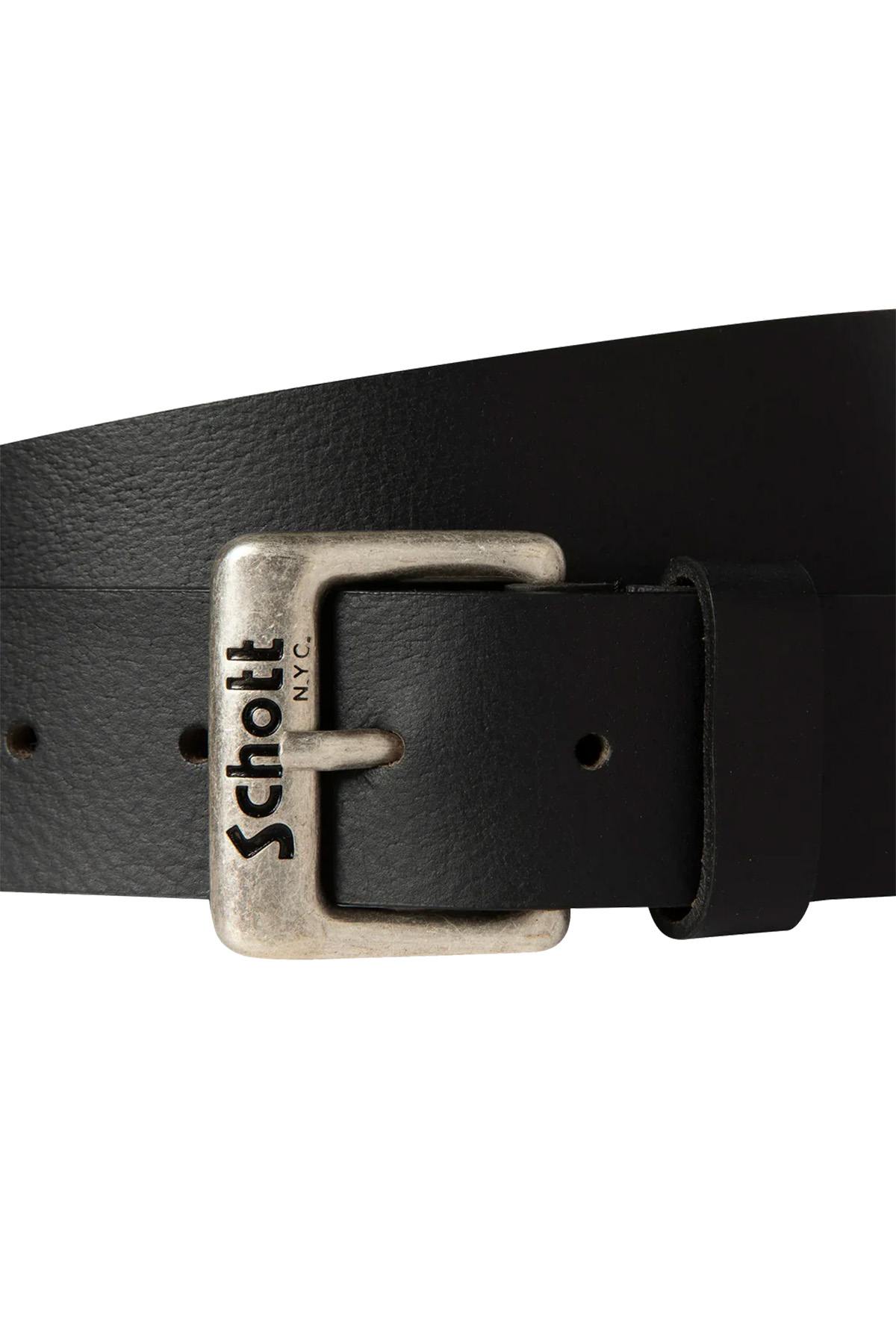 Cintura Uomo Schott BELTAMOS BLACK — vista 2
