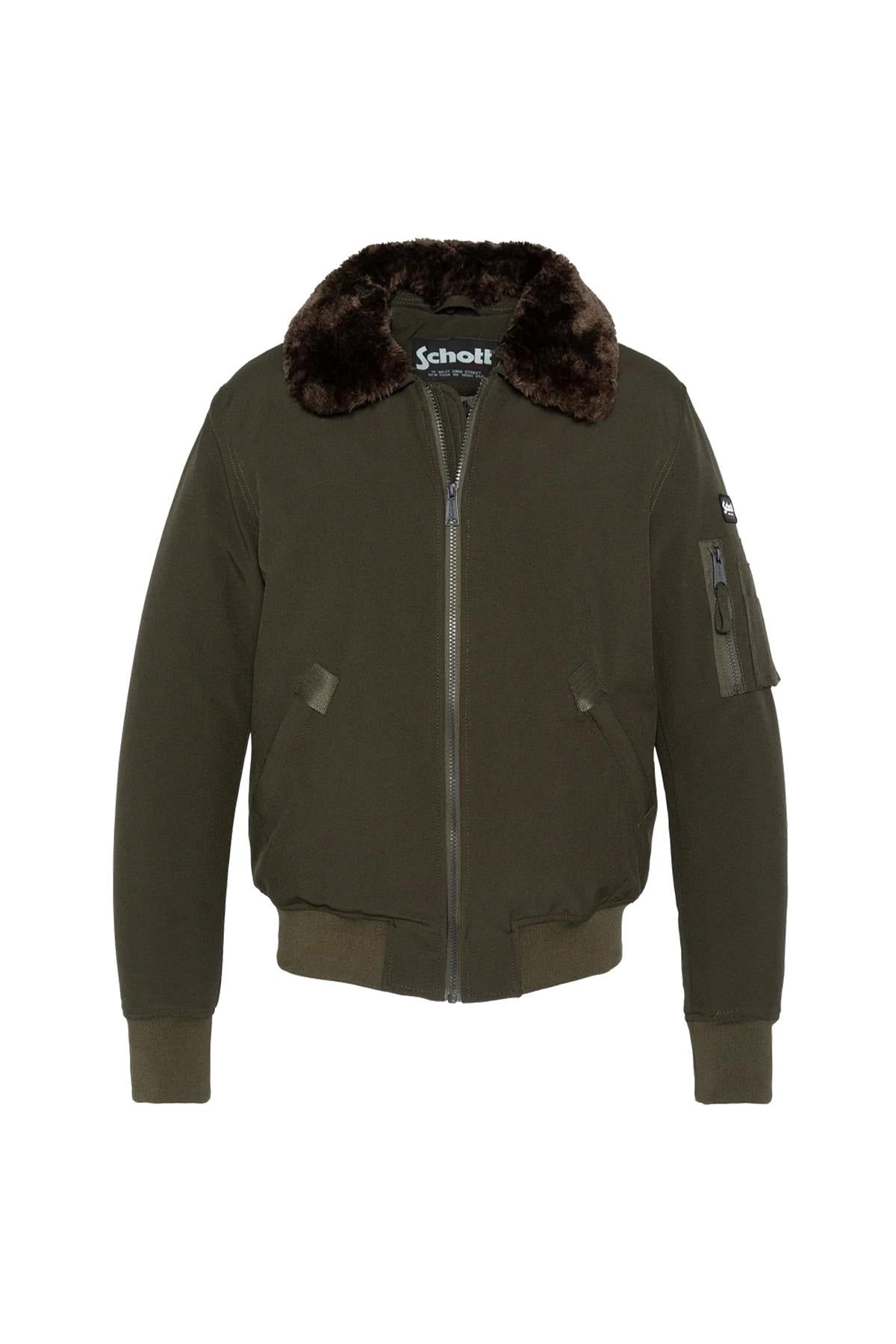Giacche Uomo Schott AIRLINES KAKI / BROWN — vista 1