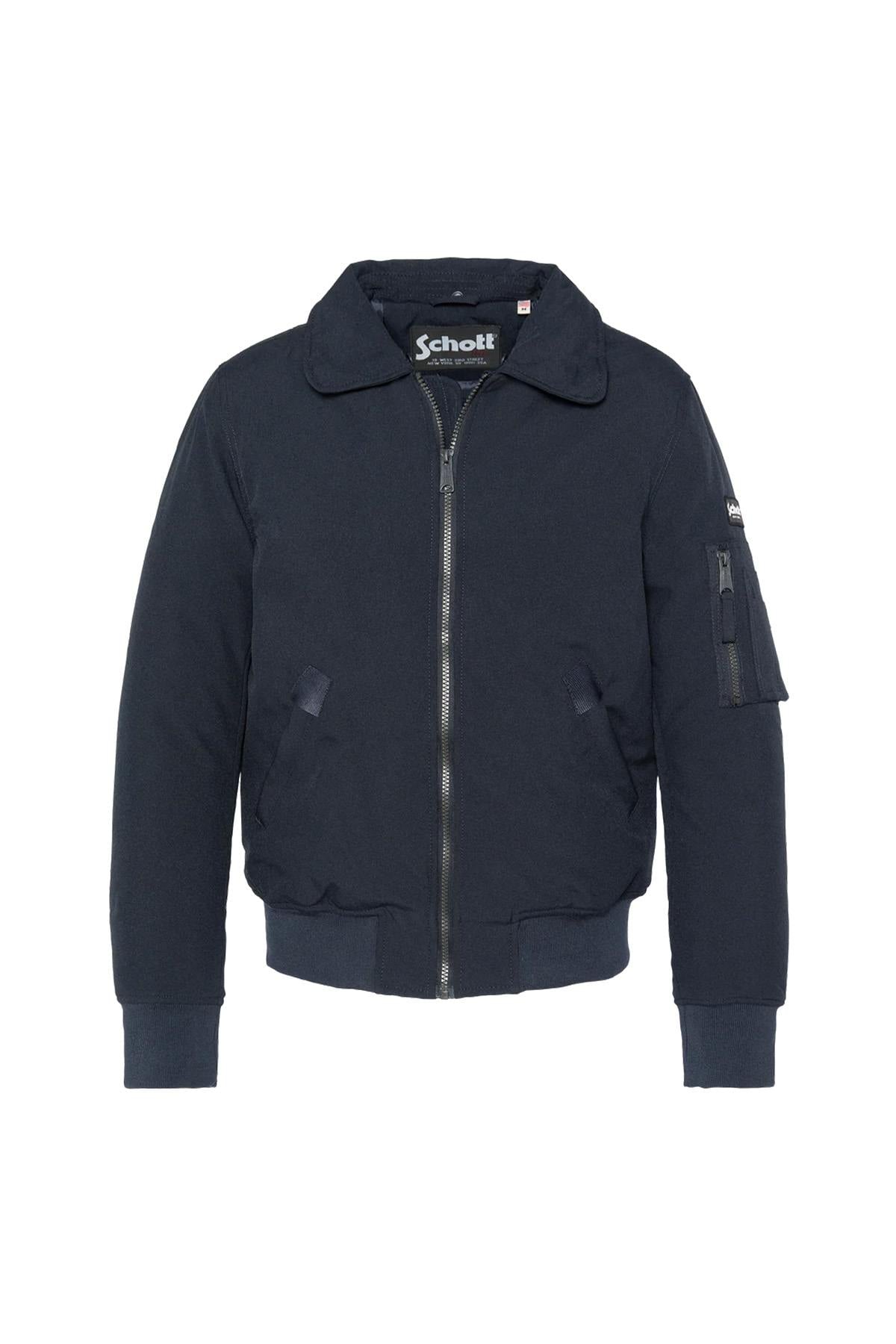 Giacche Uomo Schott AIRLINES NAVY / BROWN — vista 10