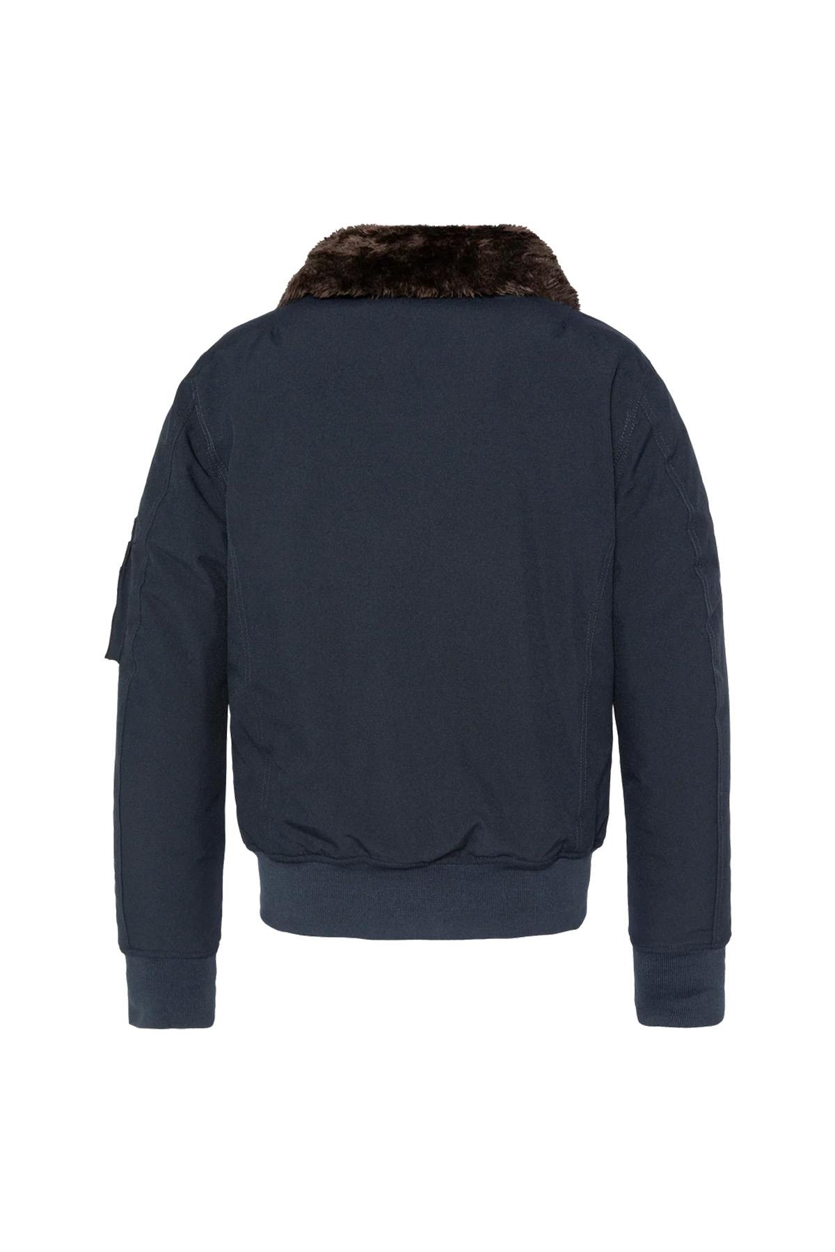 Giacche Uomo Schott AIRLINES NAVY / BROWN — vista 8