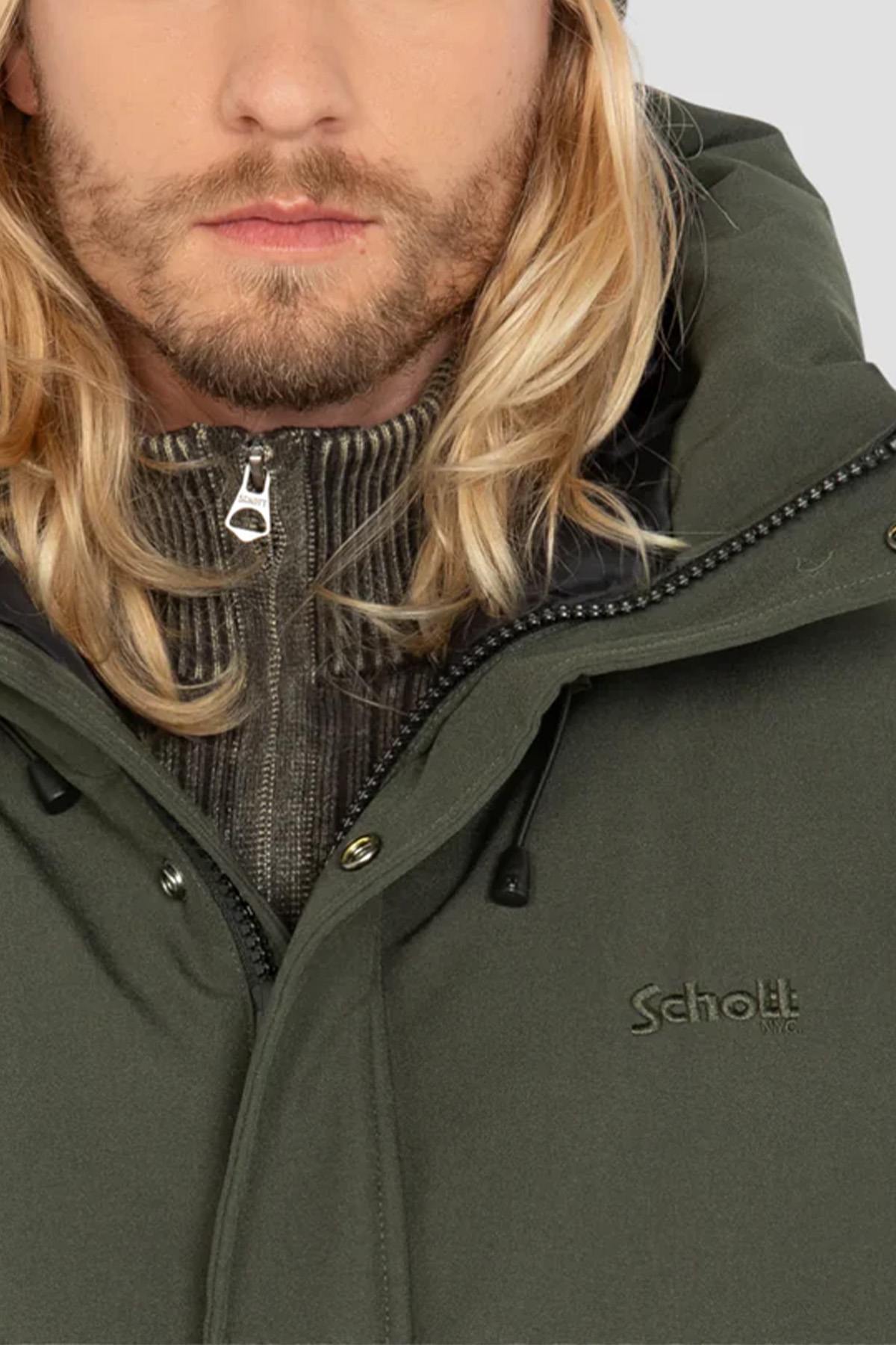 Giacche Uomo Schott BEEVER KAKI — vista 4