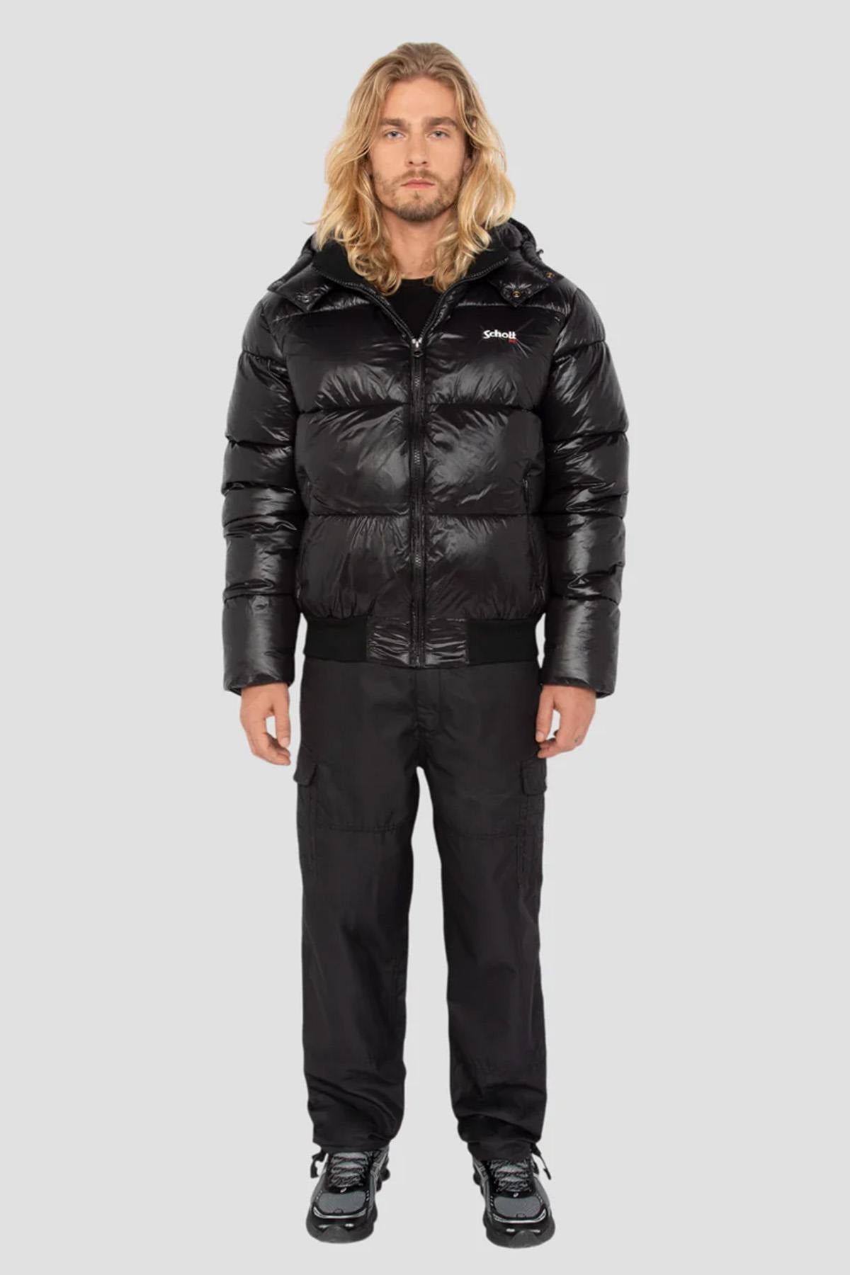 Giacche Uomo Schott COLUSA BLACK — vista 6