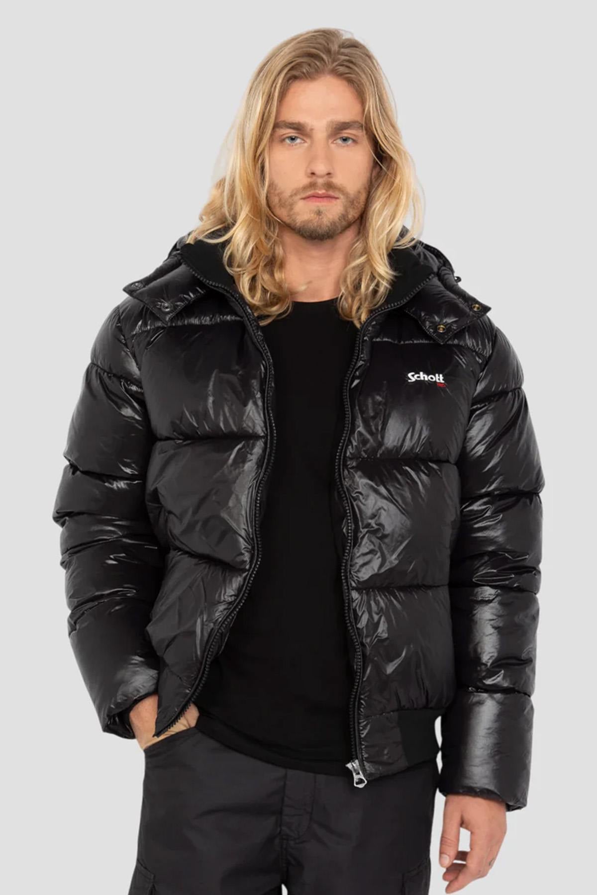 Giacche Uomo Schott COLUSA BLACK — vista 2