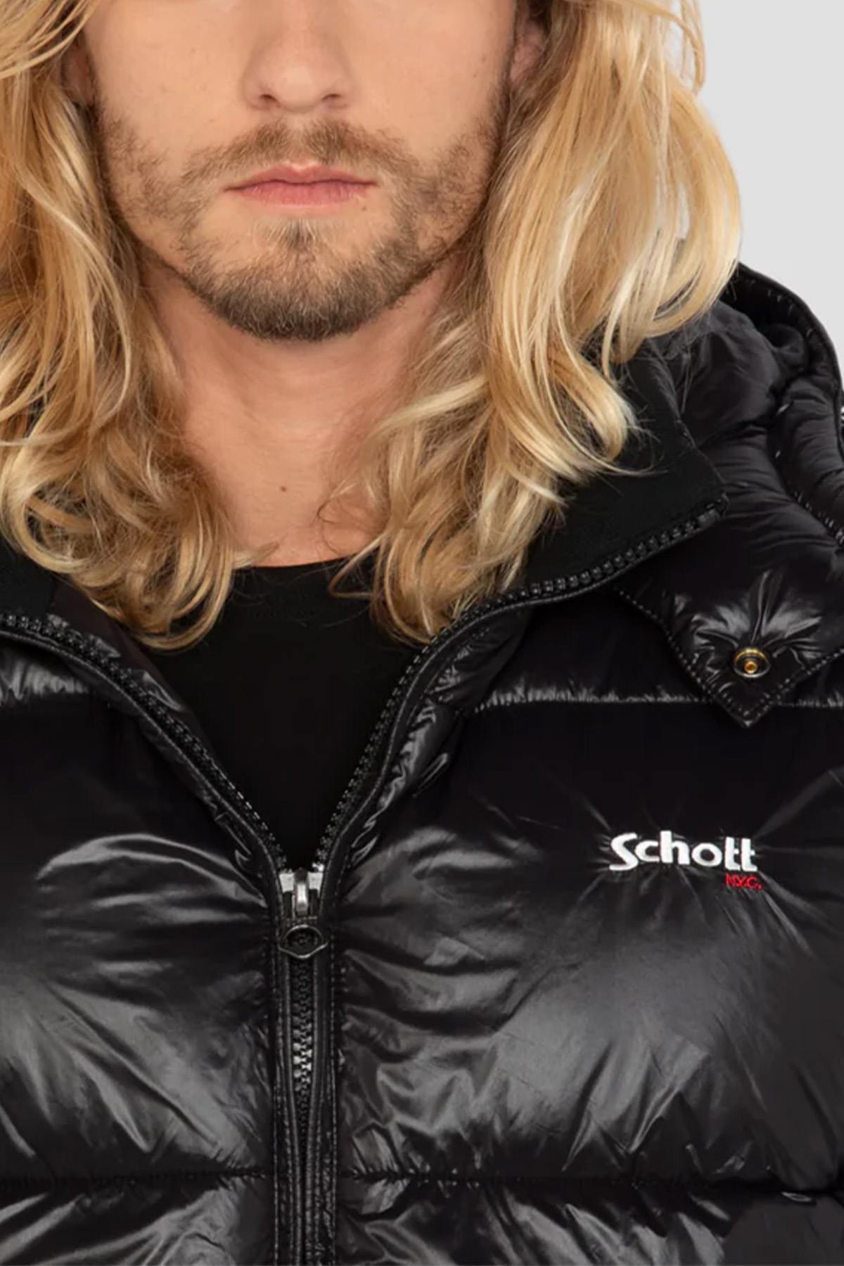 Giacche Uomo Schott COLUSA BLACK — vista 5