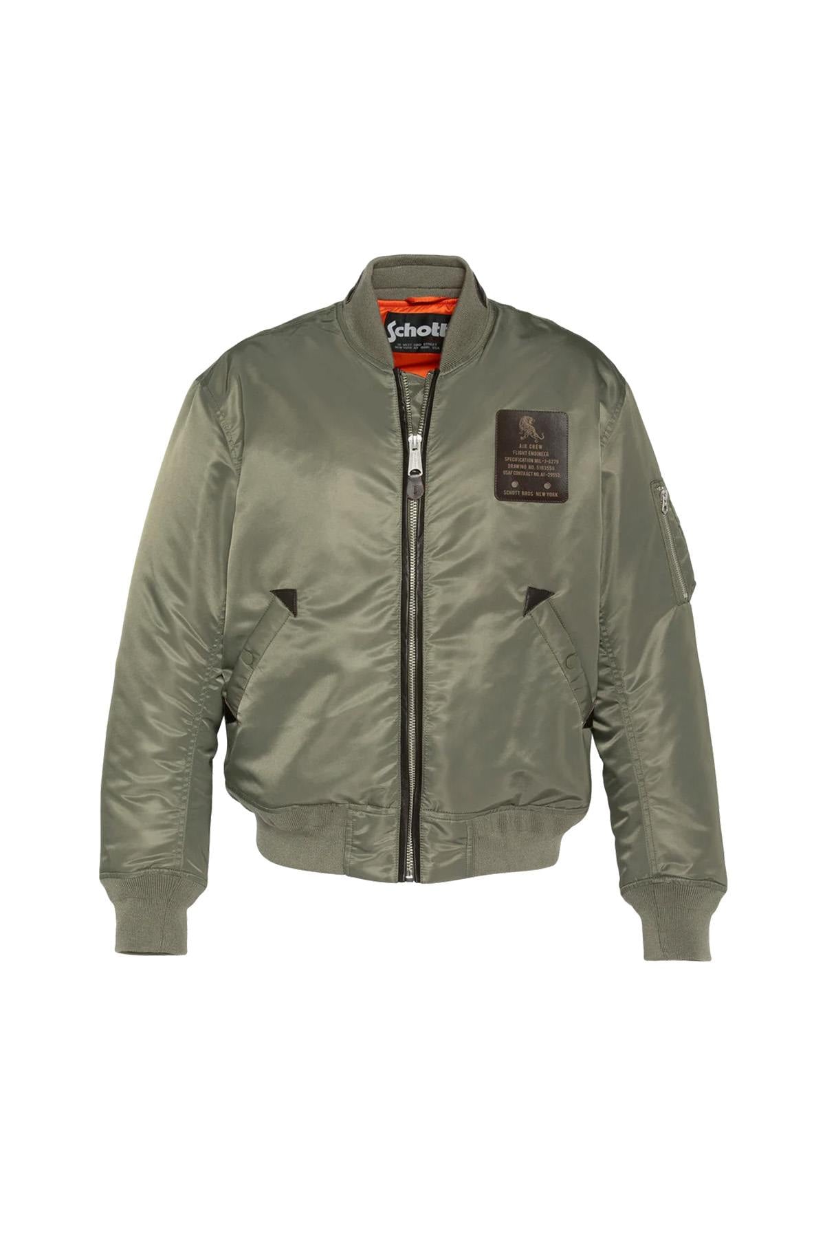 Giacche Uomo Schott B40RS SAGE KAKI — vista 5