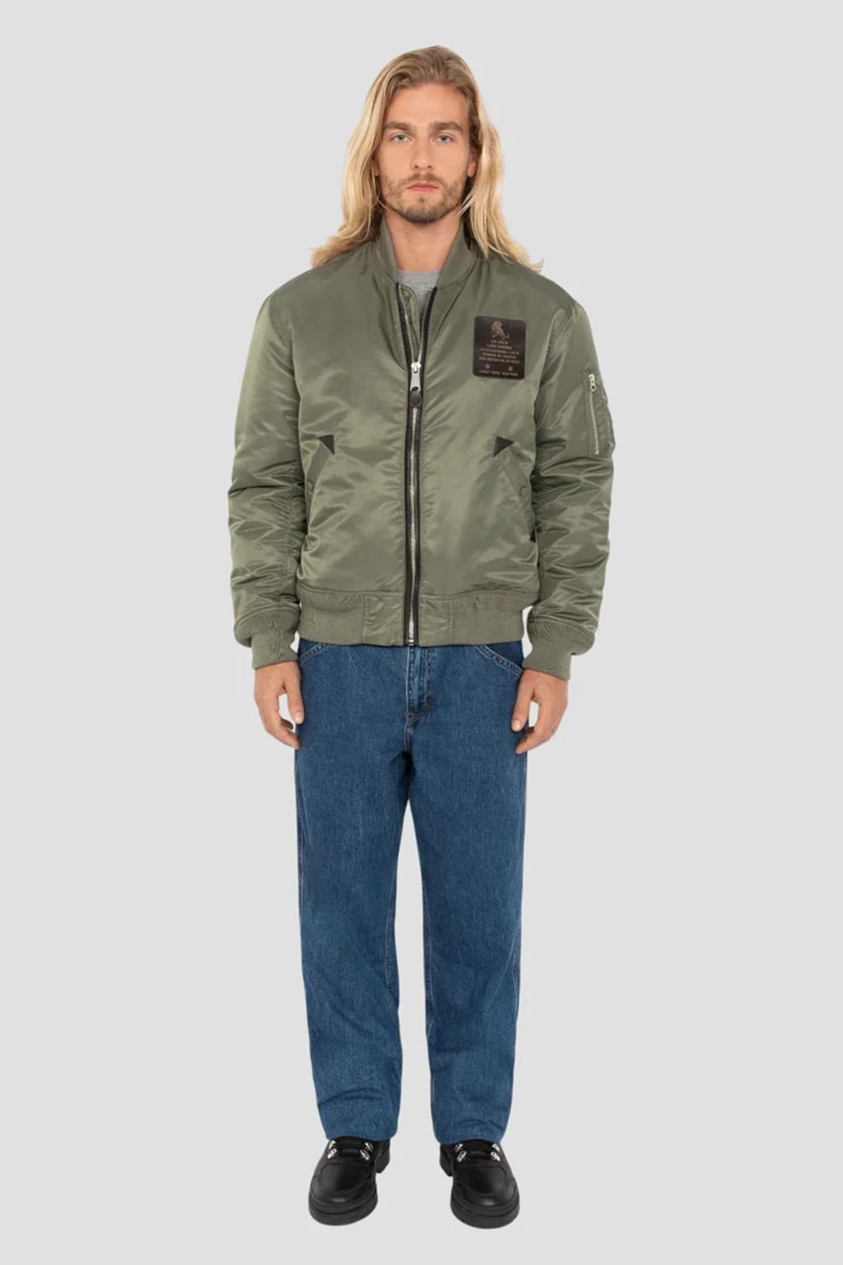 Giacche Uomo Schott B40RS SAGE KAKI — vista 10