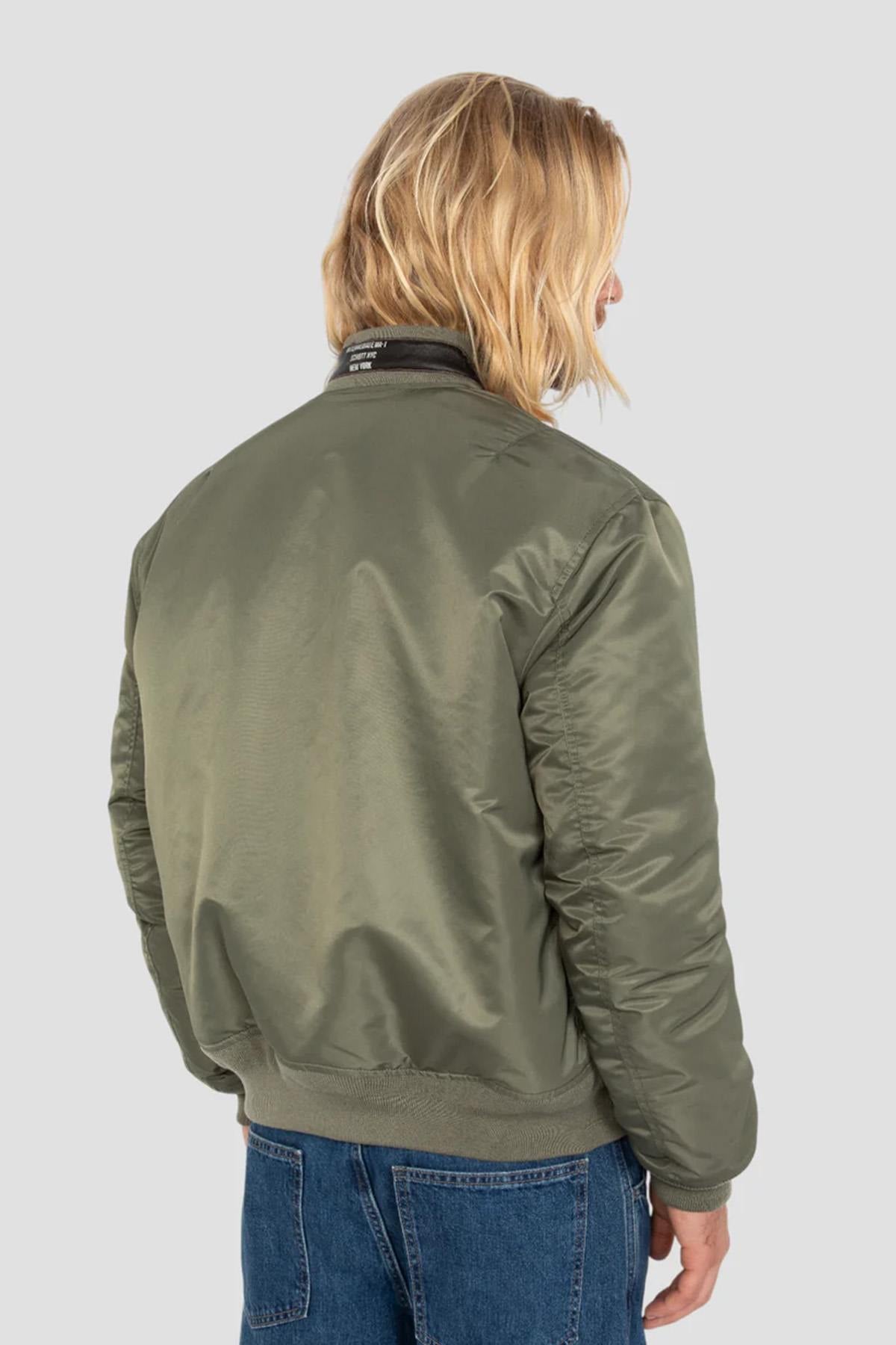 Giacche Uomo Schott B40RS SAGE KAKI — vista 3