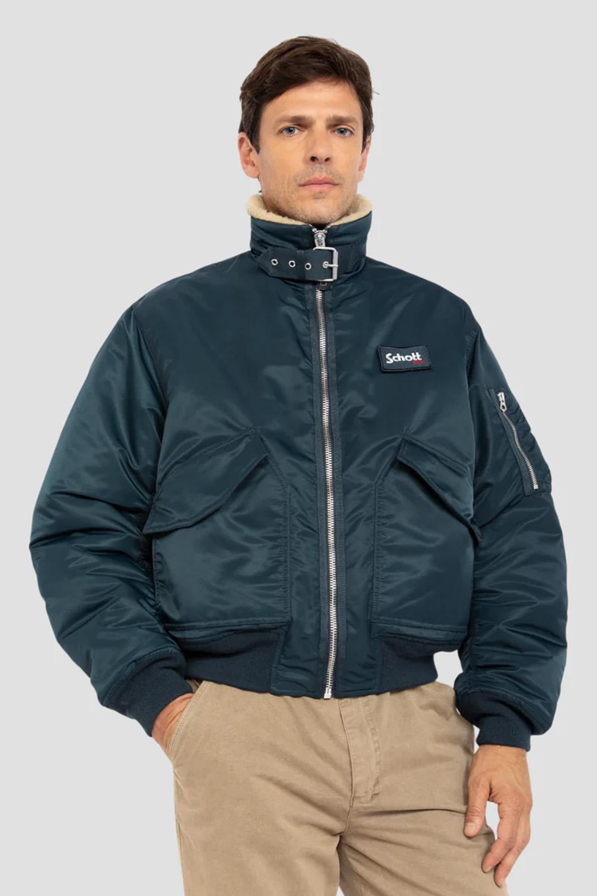 Giacche Uomo Schott 210AIRWINGRS NAVY — vista 3
