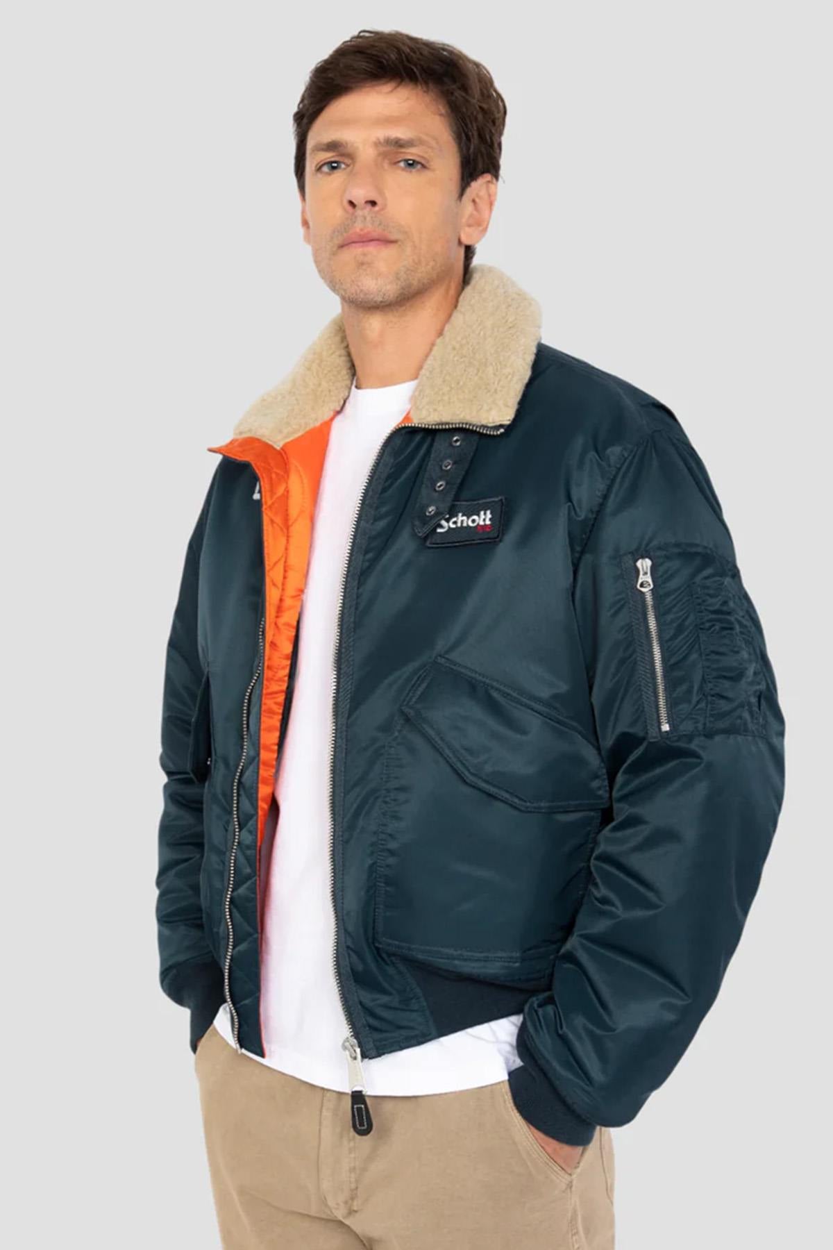 Giacche Uomo Schott 210AIRWINGRS NAVY — vista 8