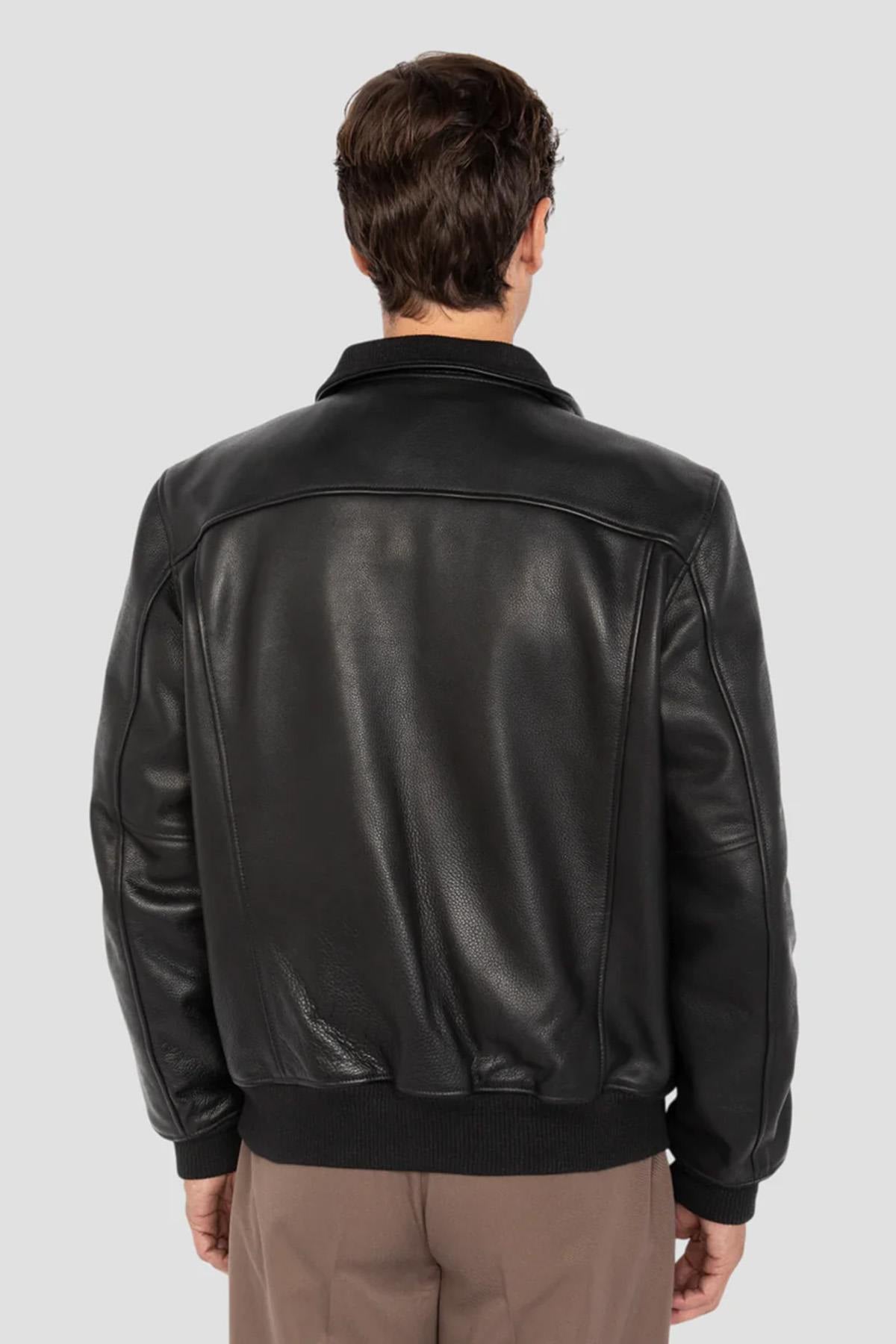 Chaqueta Hombre Schott LCFRESNOCOW BLACK — vista 4