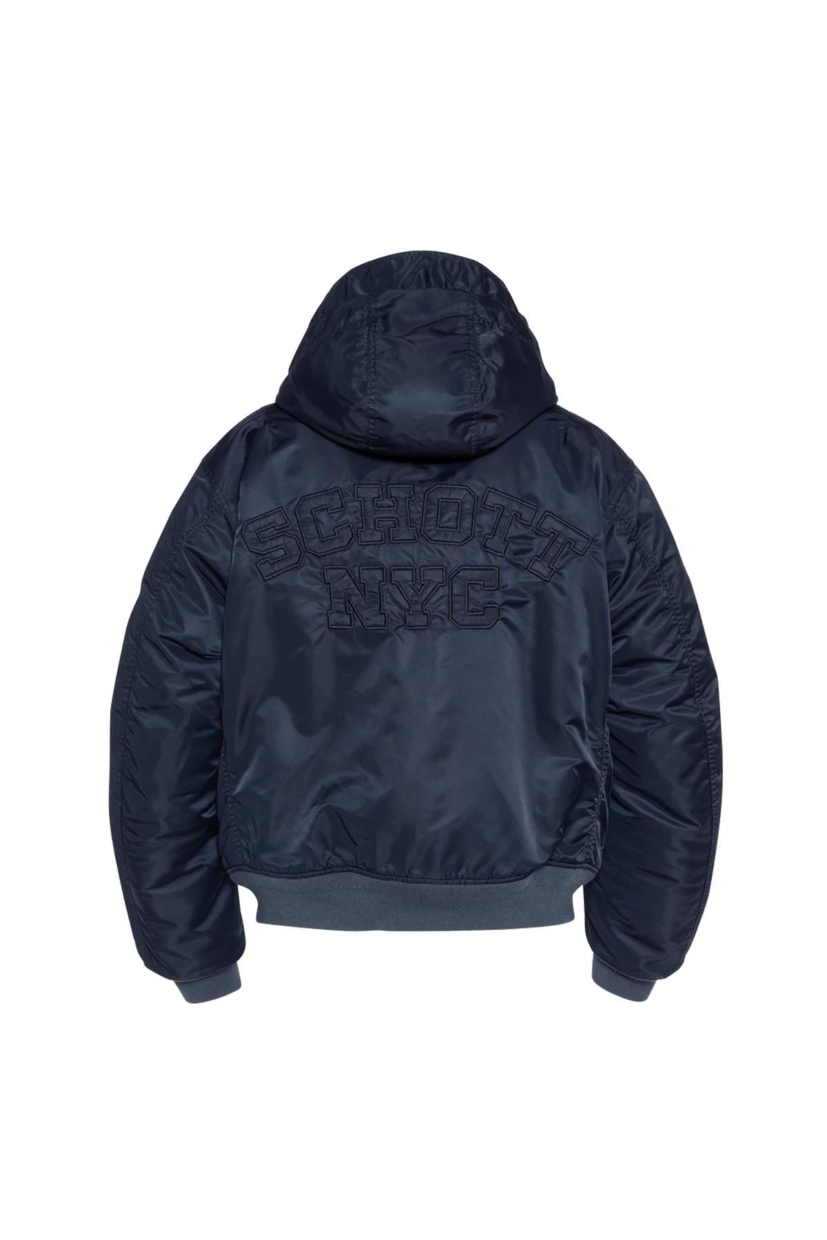 Giacche Uomo Schott MA1GUARDRS DARK NAVY — vista 7