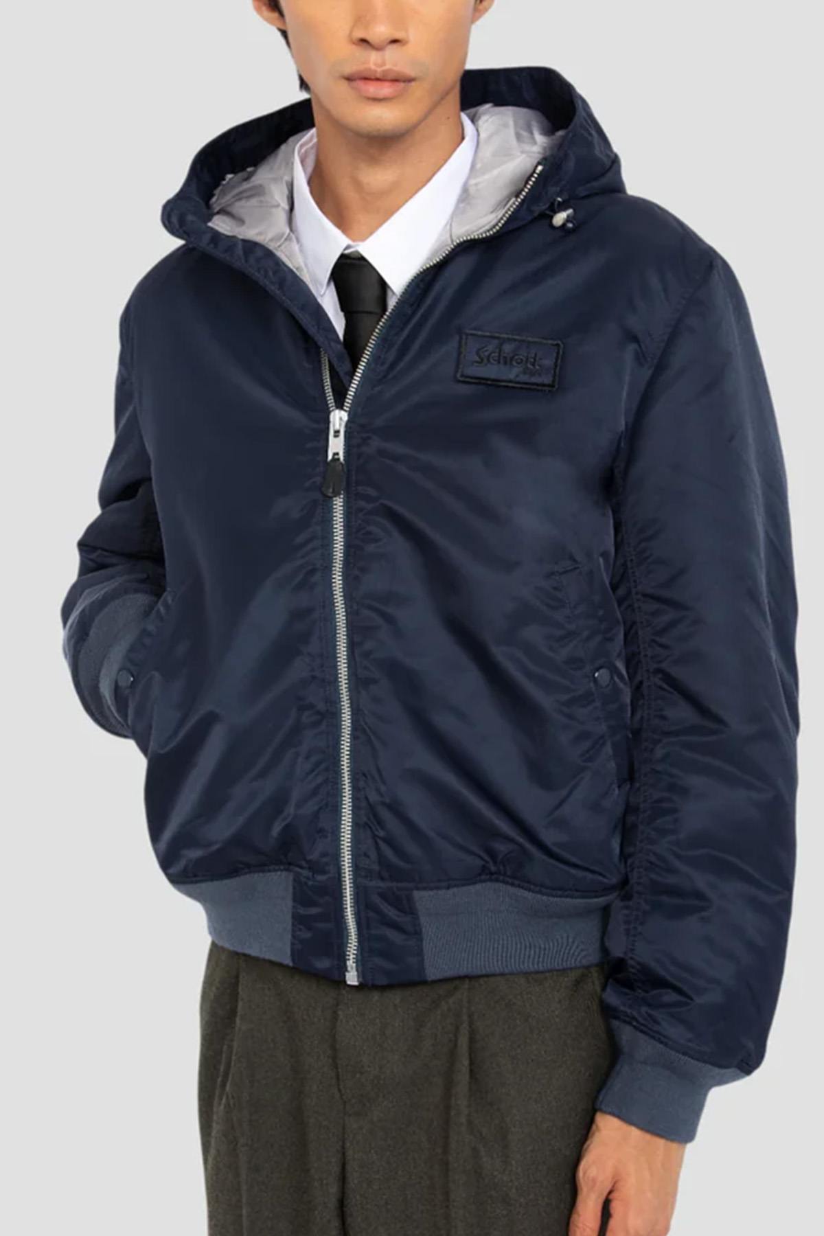 Giacche Uomo Schott MA1GUARDRS DARK NAVY — vista 3