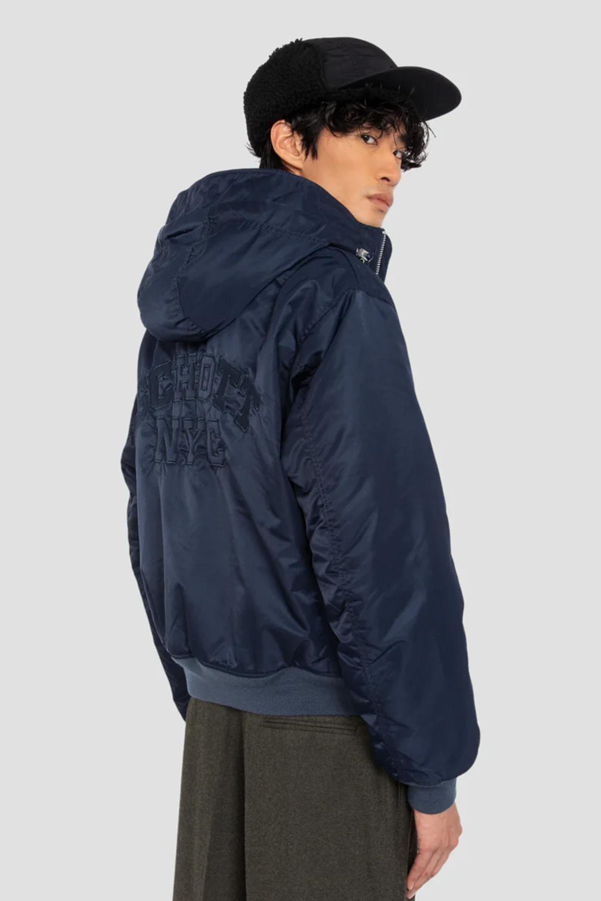 Giacche Uomo Schott MA1GUARDRS DARK NAVY — vista 2