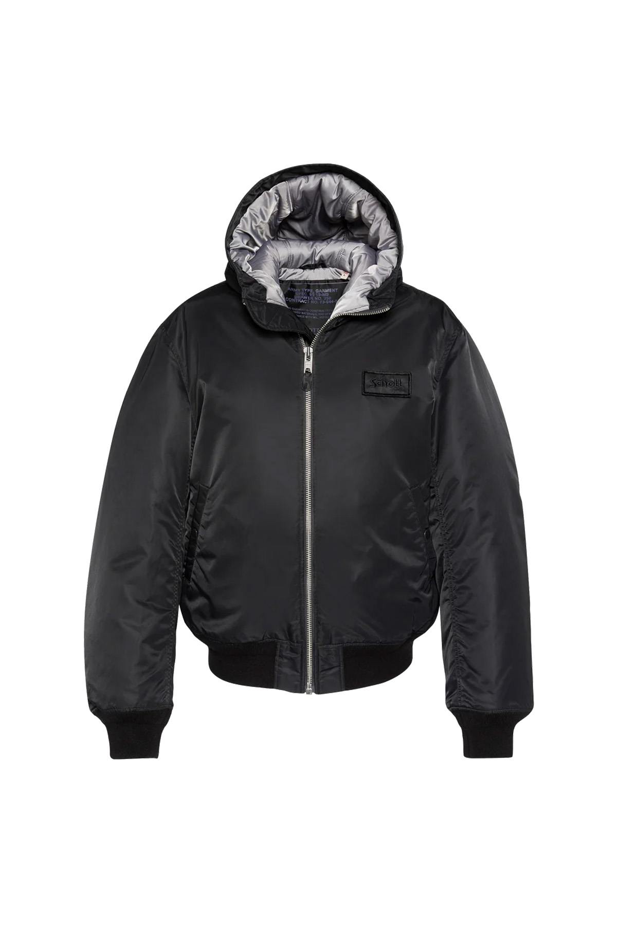 Giacche Uomo Schott MA1GUARDRS BLACK — vista 8