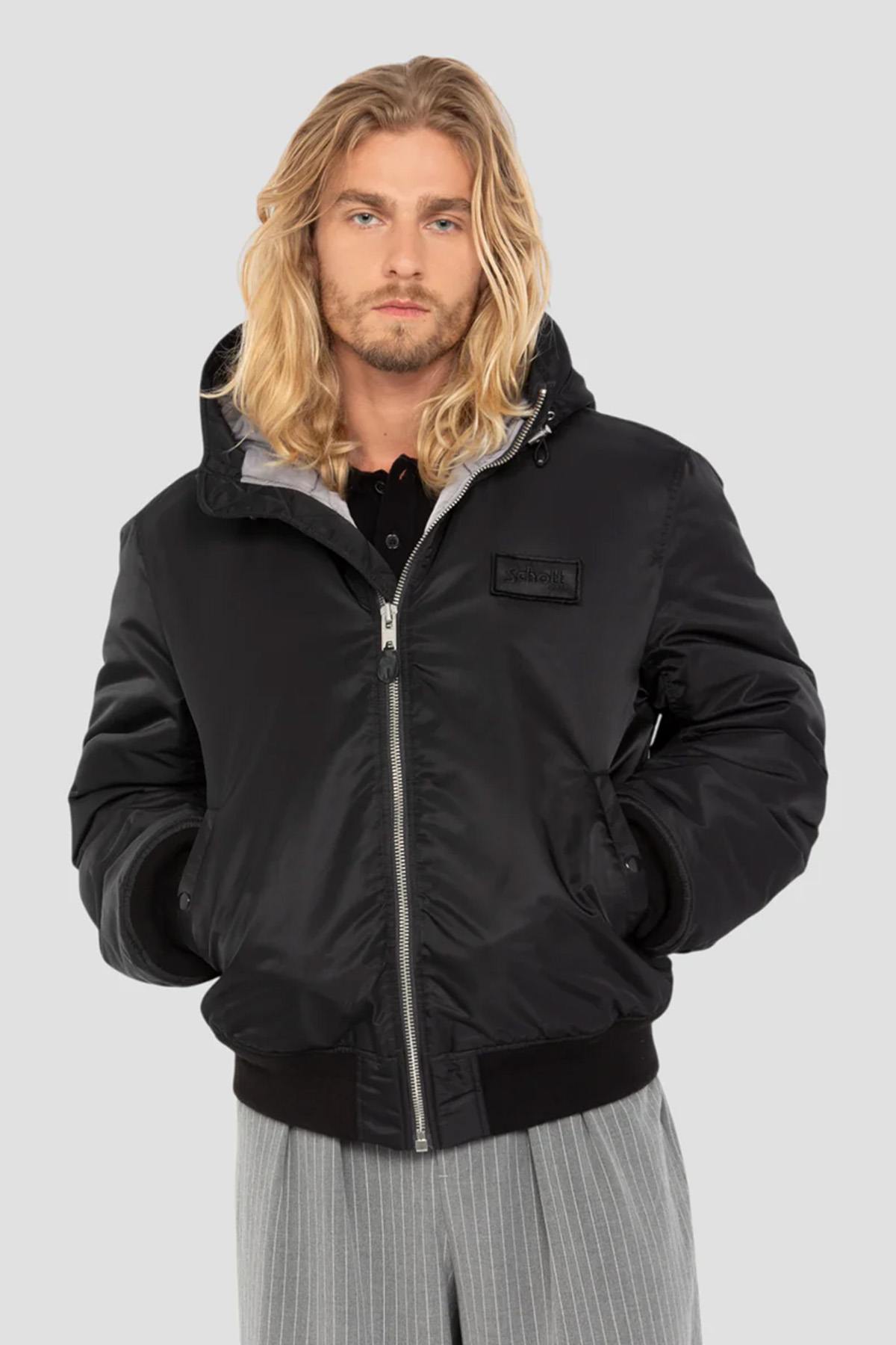 Giacche Uomo Schott MA1GUARDRS BLACK — vista 6