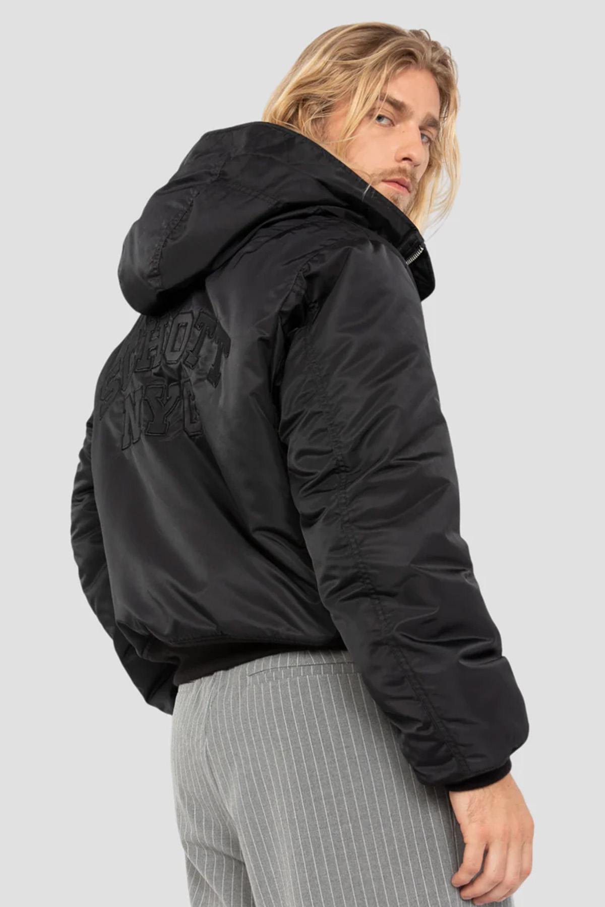 Giacche Uomo Schott MA1GUARDRS BLACK — vista 7