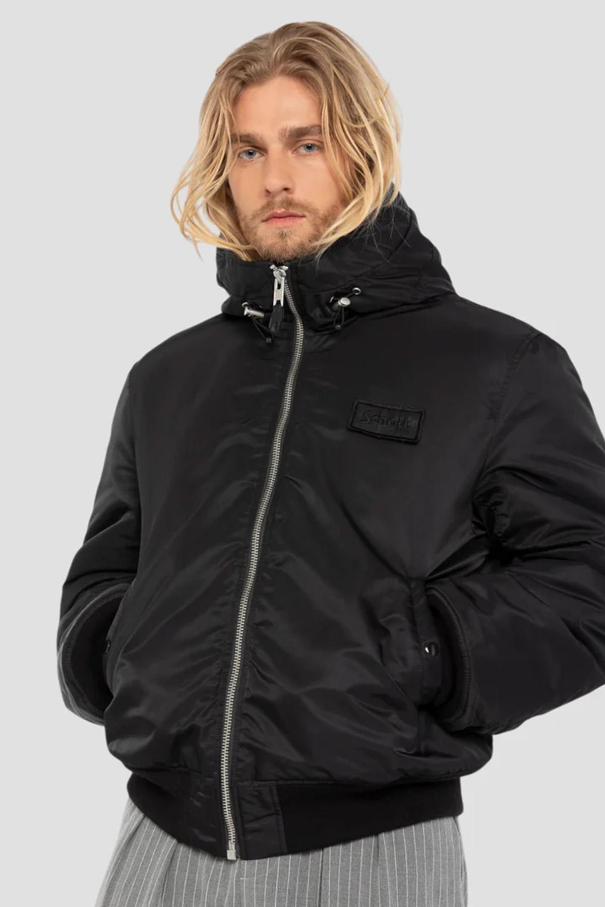 Giacche Uomo Schott MA1GUARDRS BLACK — vista 4