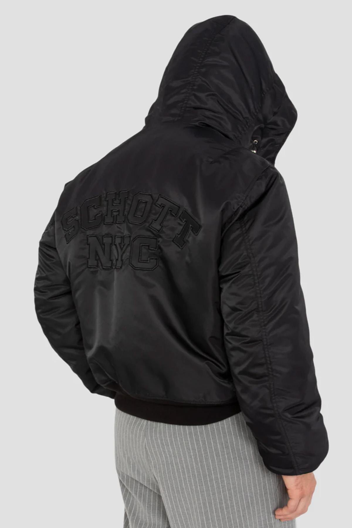 Giacche Uomo Schott MA1GUARDRS BLACK — vista 2