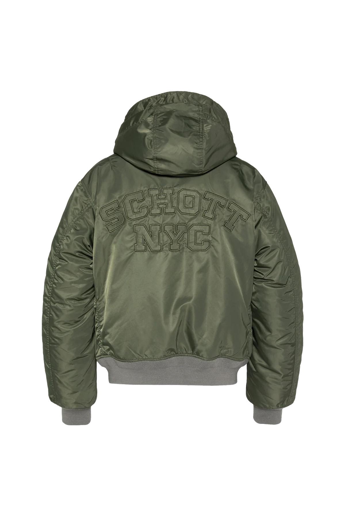 Herren Jacke Schott MA1GUARDRS US GREEN — Ansicht 2