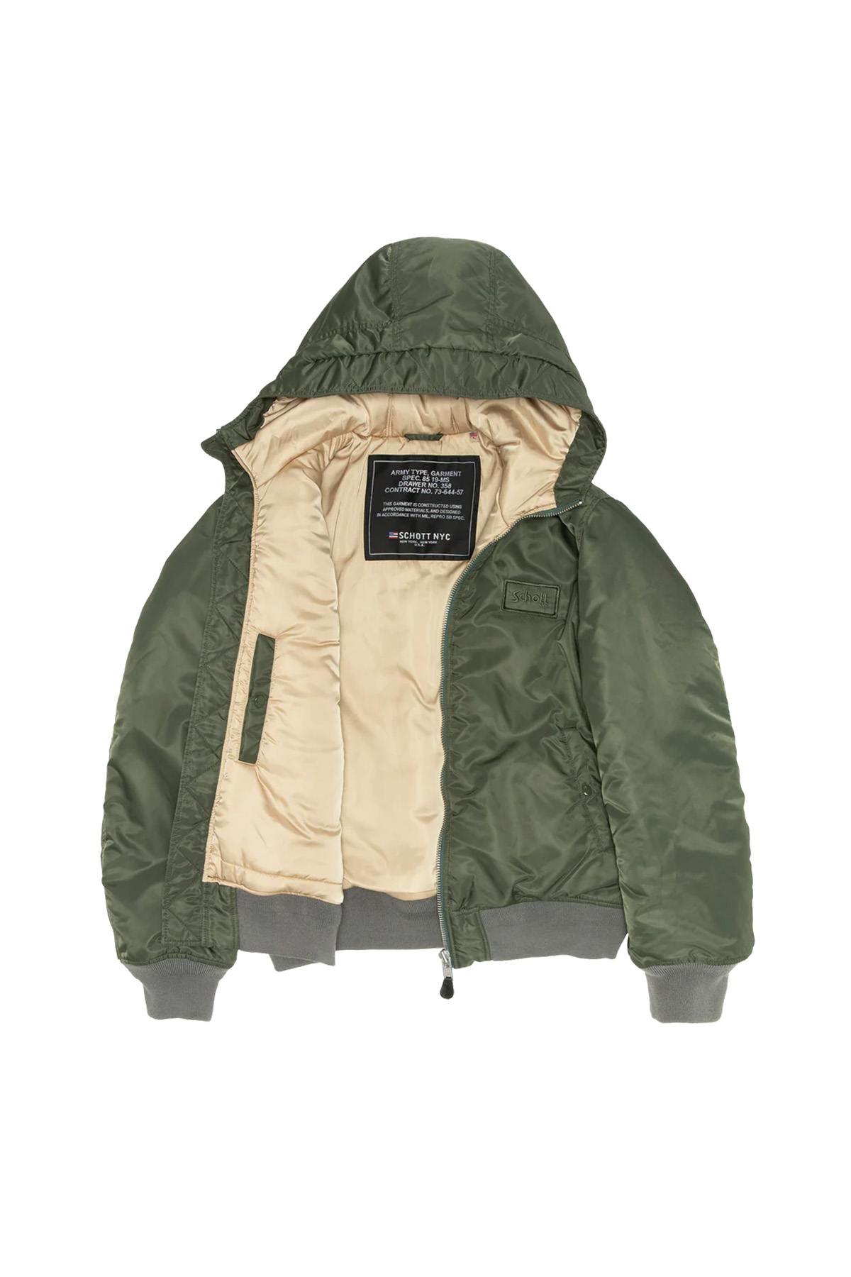 Herren Jacke Schott MA1GUARDRS US GREEN — Ansicht 3