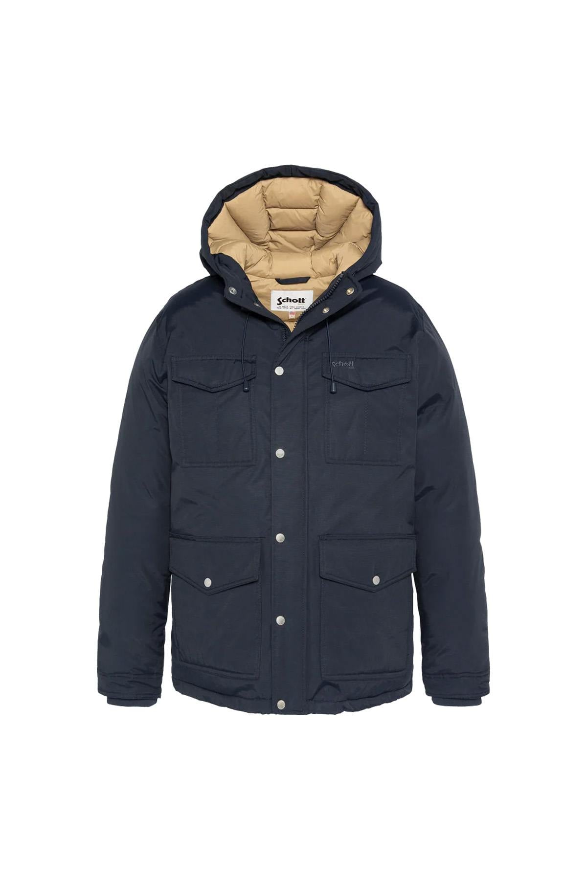 Giacche Uomo Schott BAIRON NAVY — vista 5