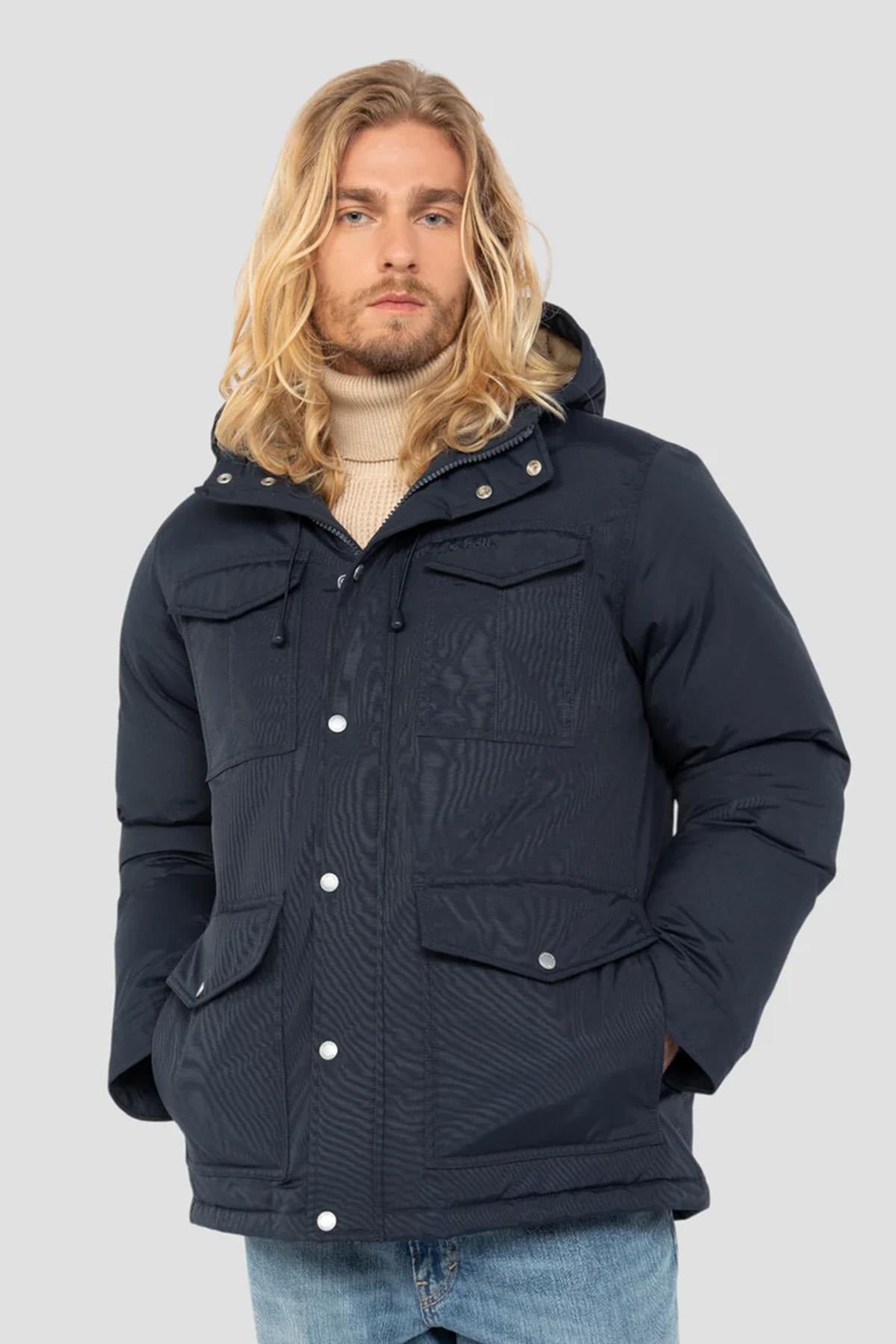 Giacche Uomo Schott BAIRON NAVY — vista 2