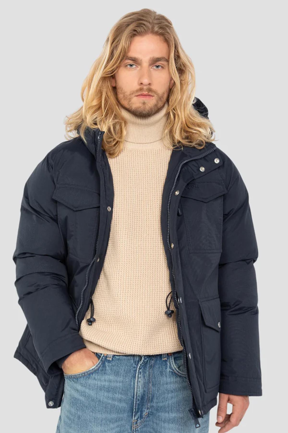 Giacche Uomo Schott BAIRON NAVY — vista 1