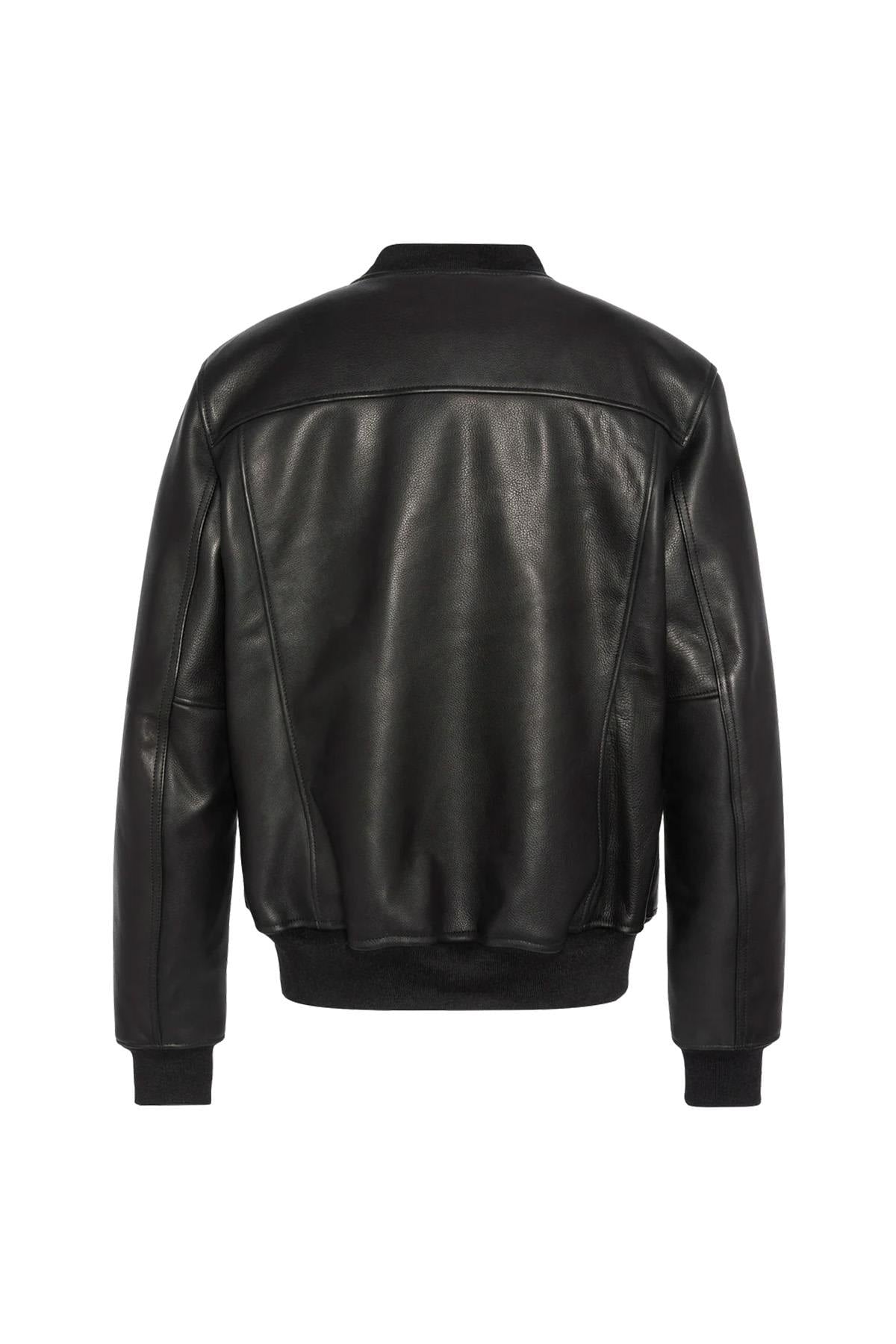 Giacche Uomo Schott LCBOMBZIP BLACK  — vista 6