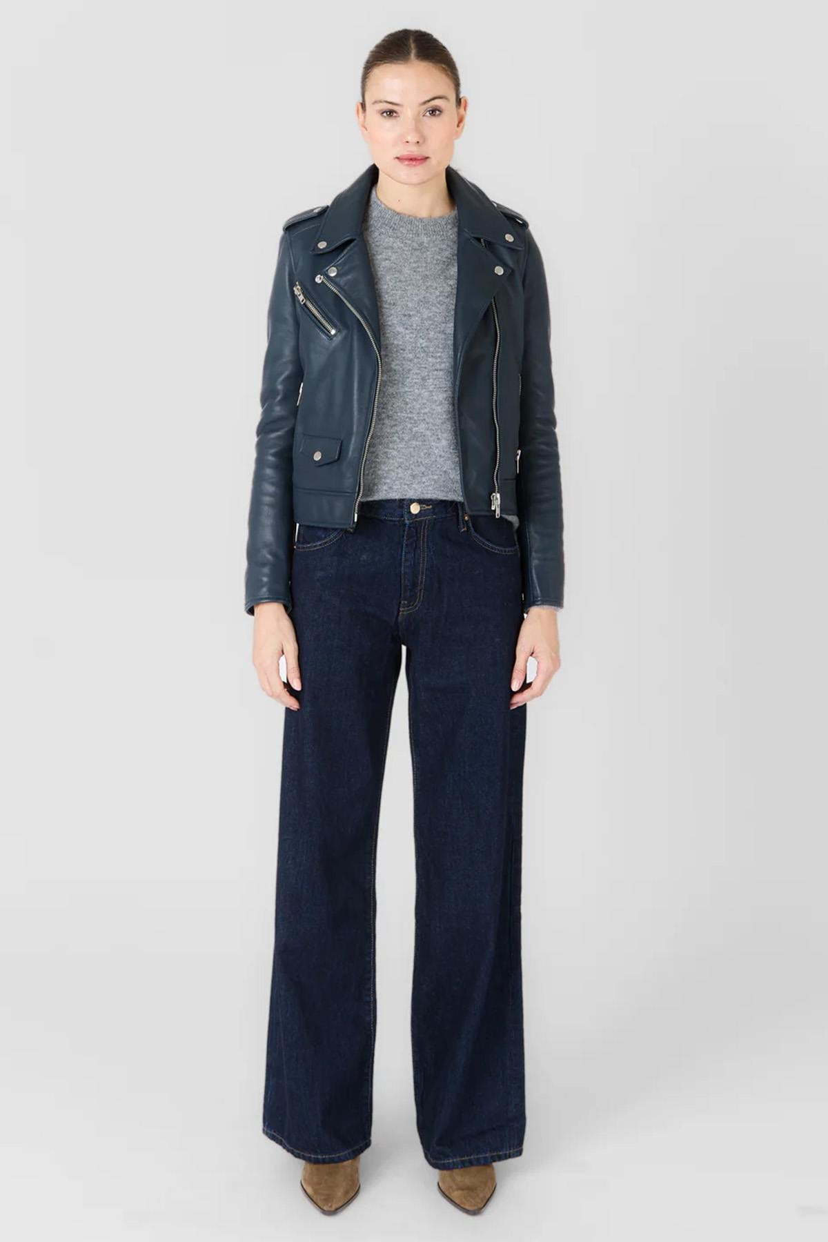 Chaqueta Mujeres Serge Pariente EVA DARK BLUE — vista 4