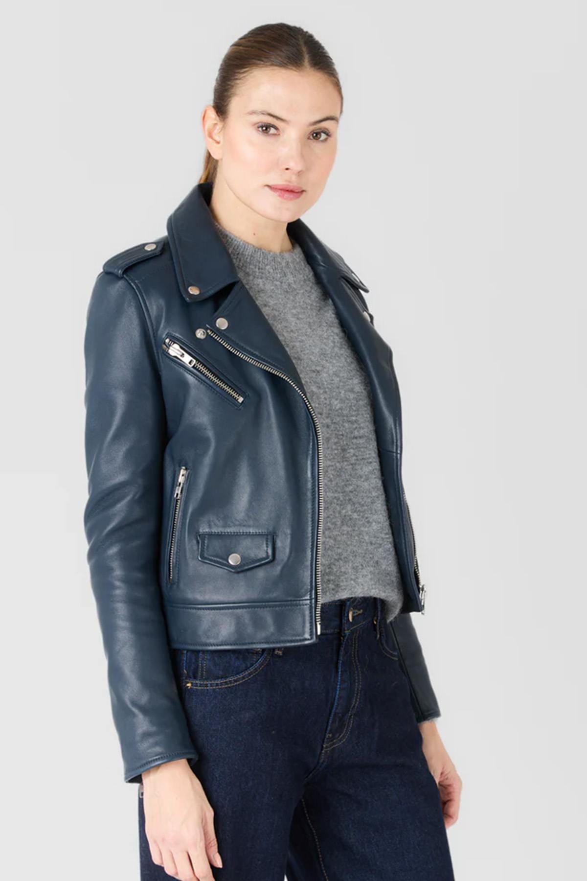 Chaqueta Mujeres Serge Pariente EVA DARK BLUE — vista 1