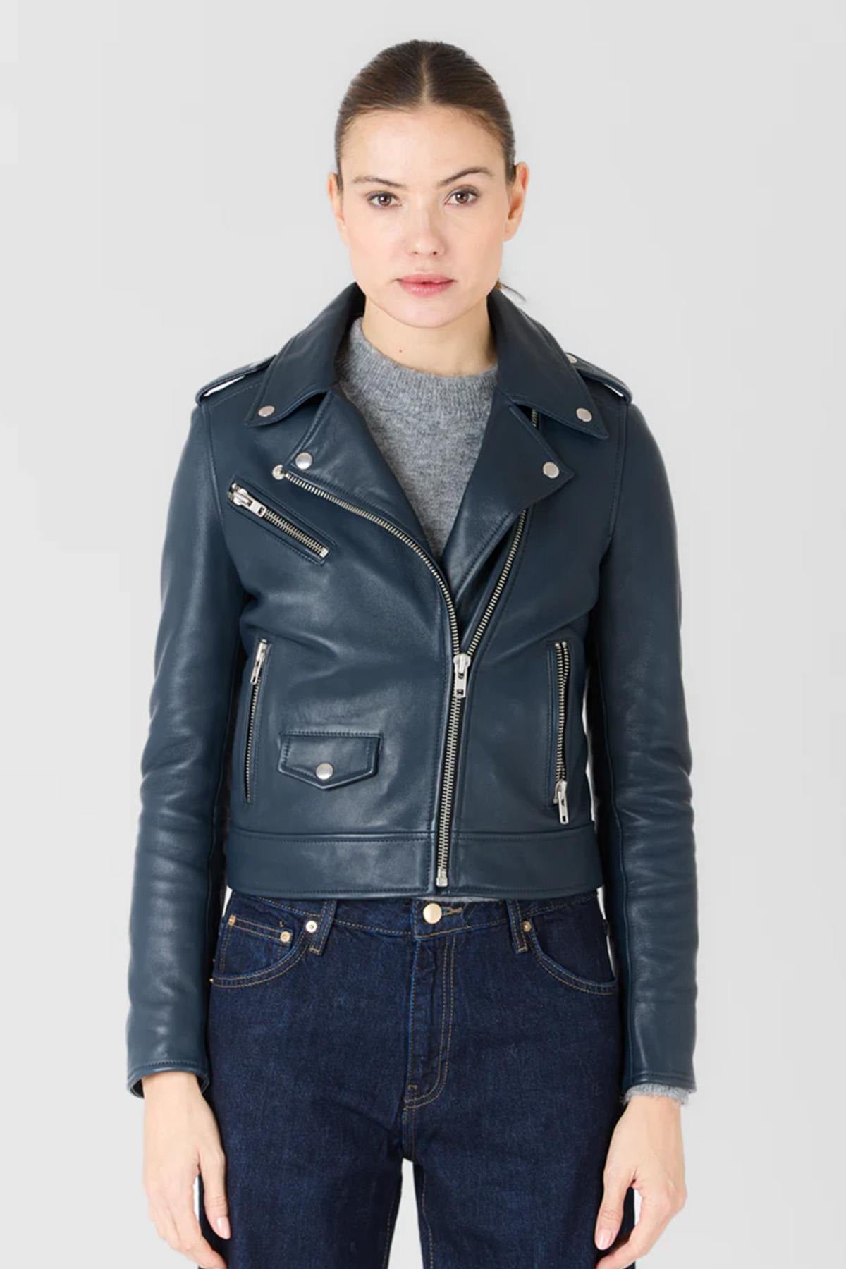 Chaqueta Mujeres Serge Pariente EVA DARK BLUE — vista 2