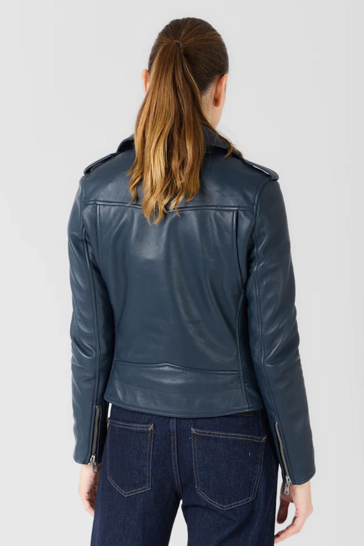 Chaqueta Mujeres Serge Pariente EVA DARK BLUE — vista 3